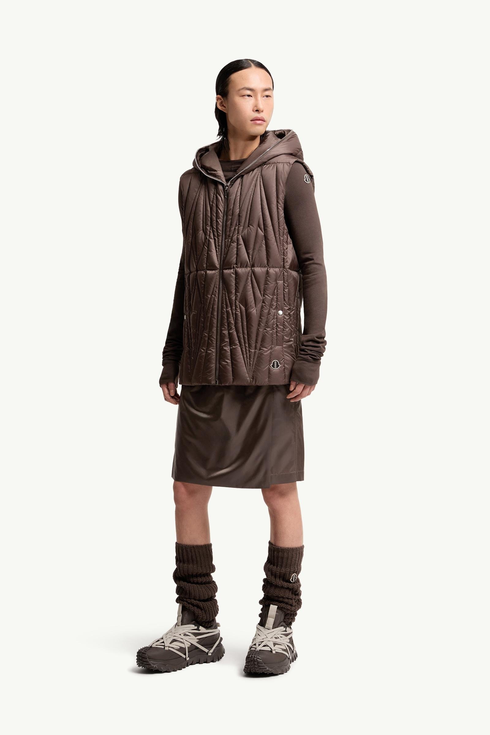 Alternative view of Moncler + Rick Owens Geocamo Ziplock Hooded Down Gilet