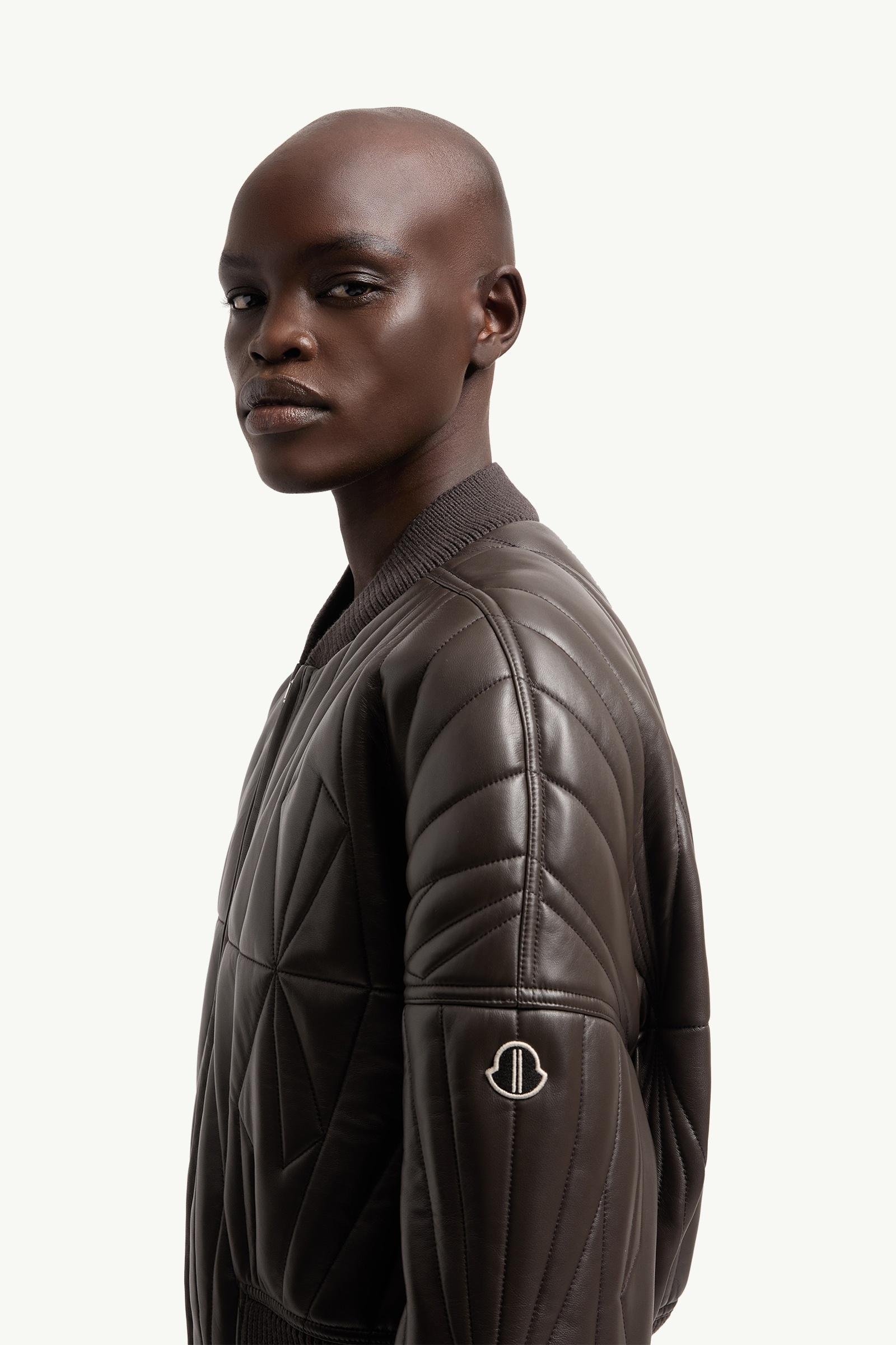 Alternative view of Moncler + Rick Owens Geocamo Nappa Leather Bomber Jacket