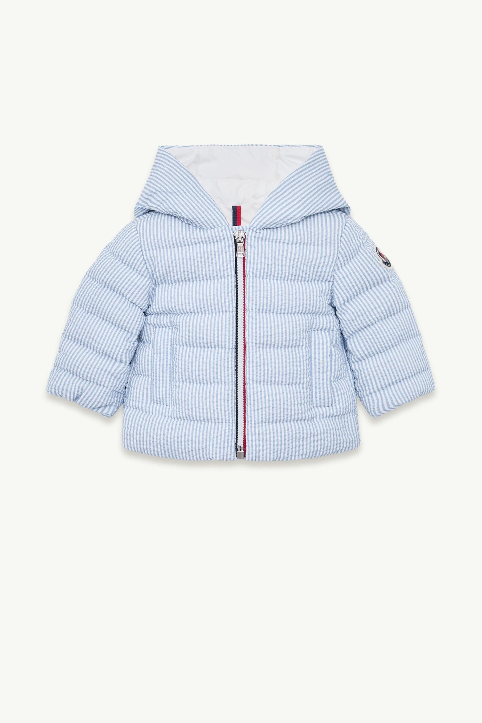 Haluk Seersucker Hooded Down Jacket