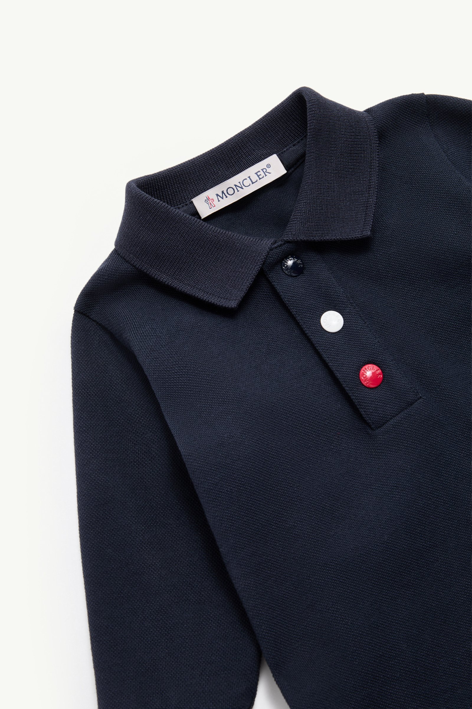 Alternative view of Tricolour Cotton Piquet Long Sleeve Polo Shirt