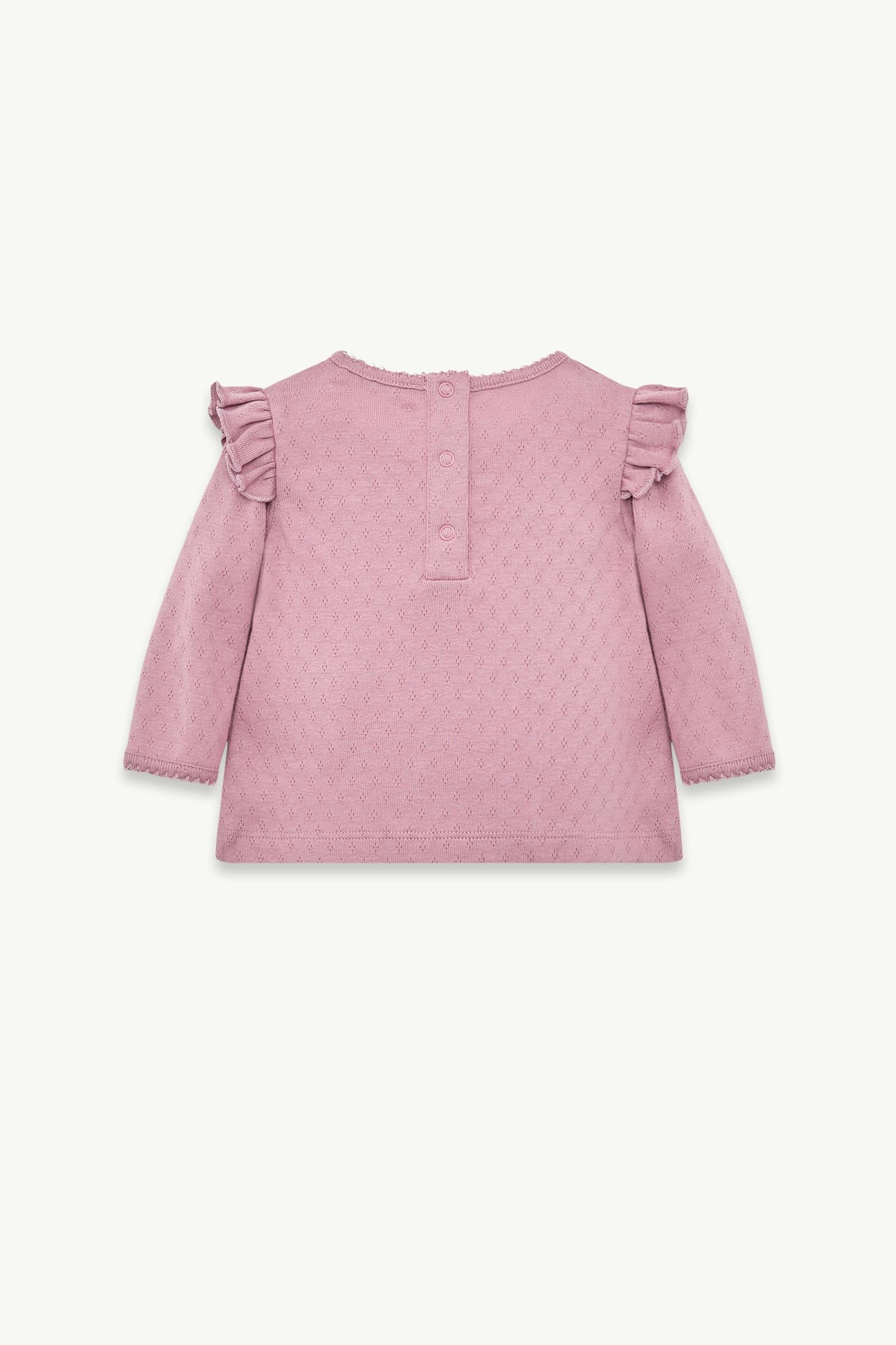 Ruffled Long Sleeve T-Shirt - 图片 3