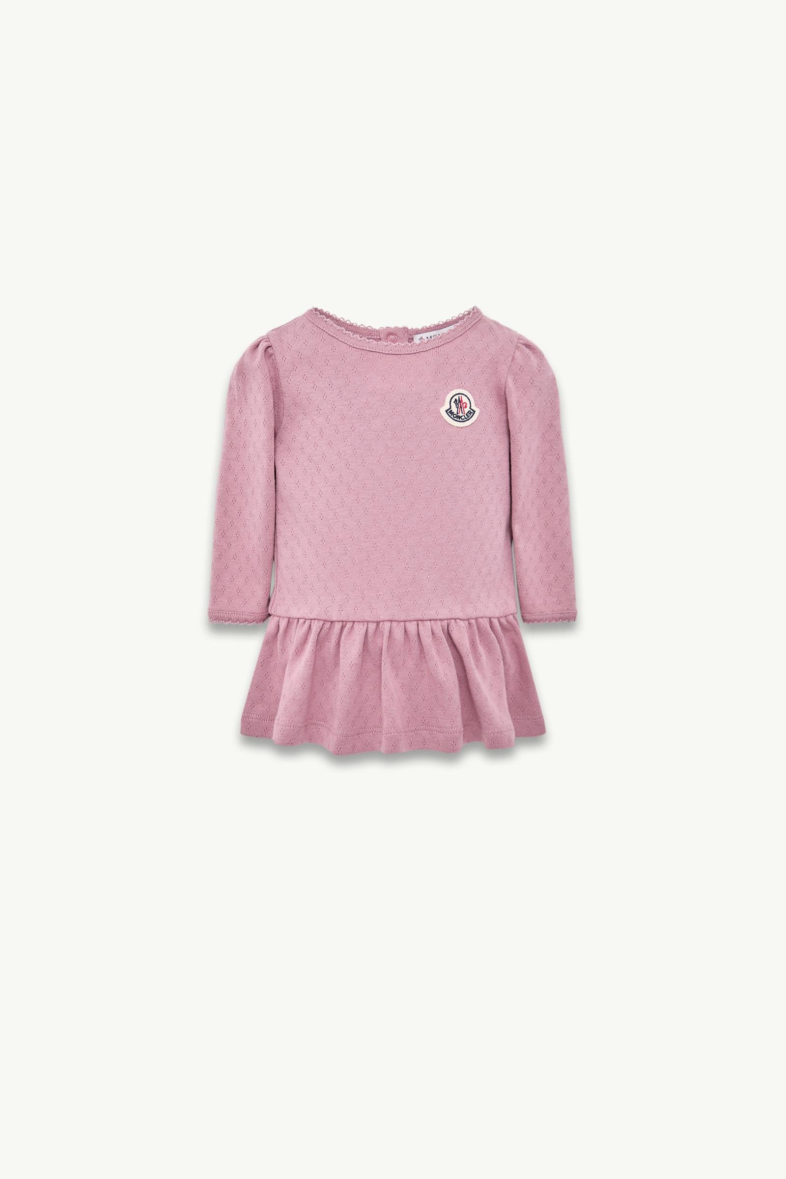 Pleated Long Sleeve Cotton Dress