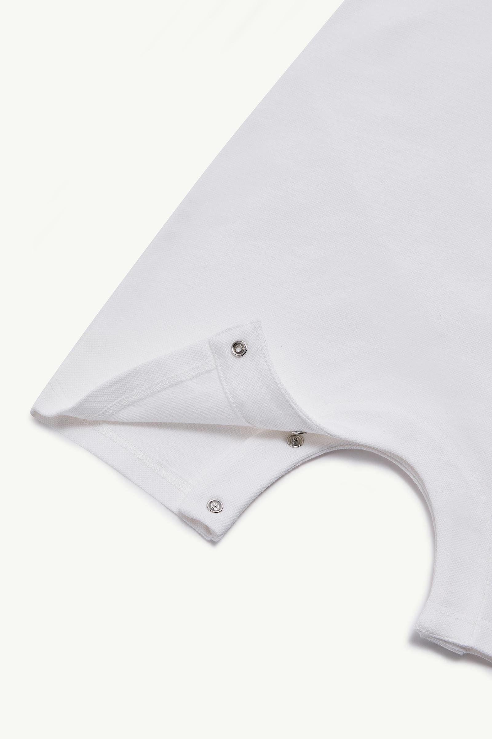 Tricolour-Trimmed Cotton Piquet Baby Romper - 图片 4