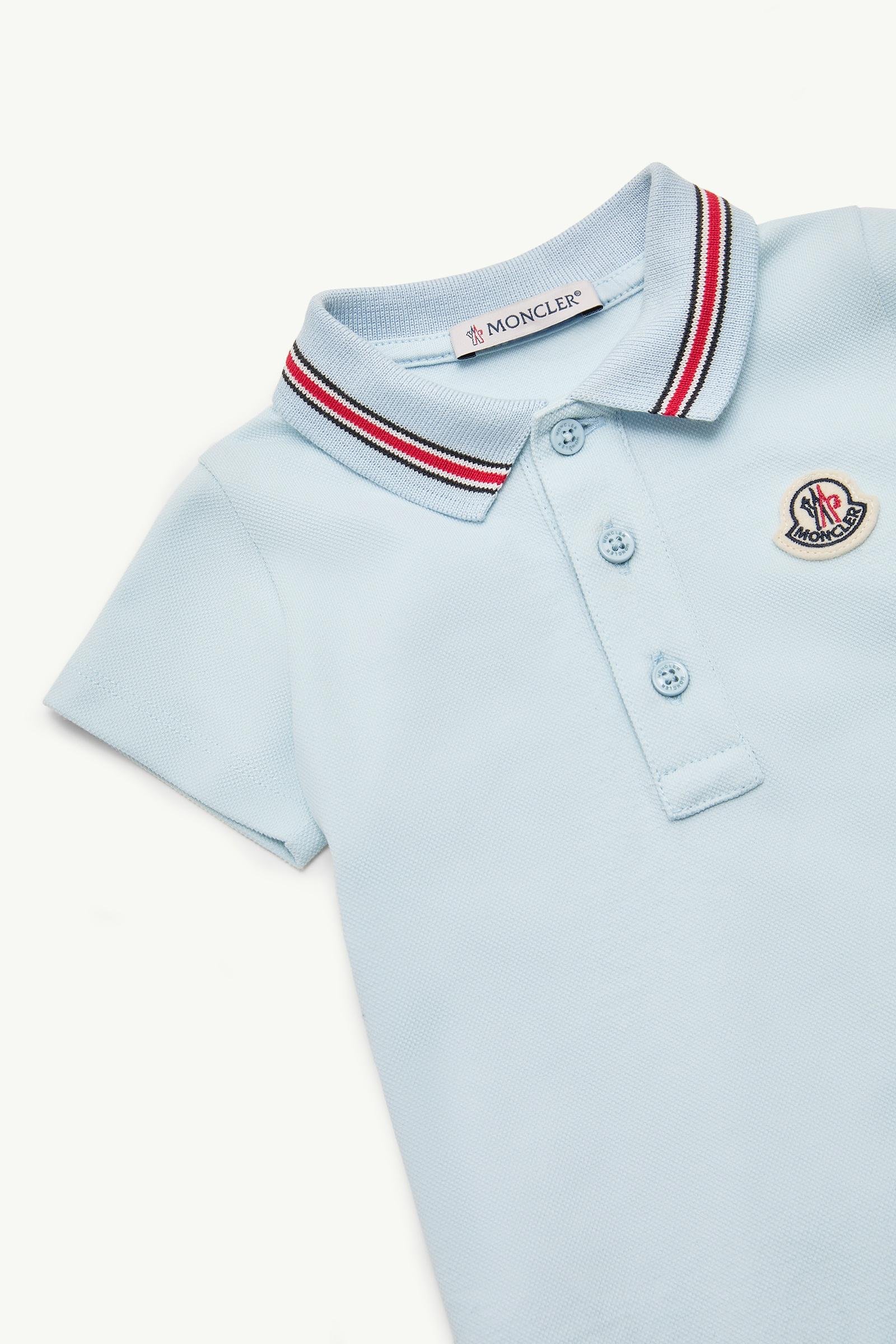 Alternative view of Tricolour-Trimmed Cotton Piquet Baby Romper