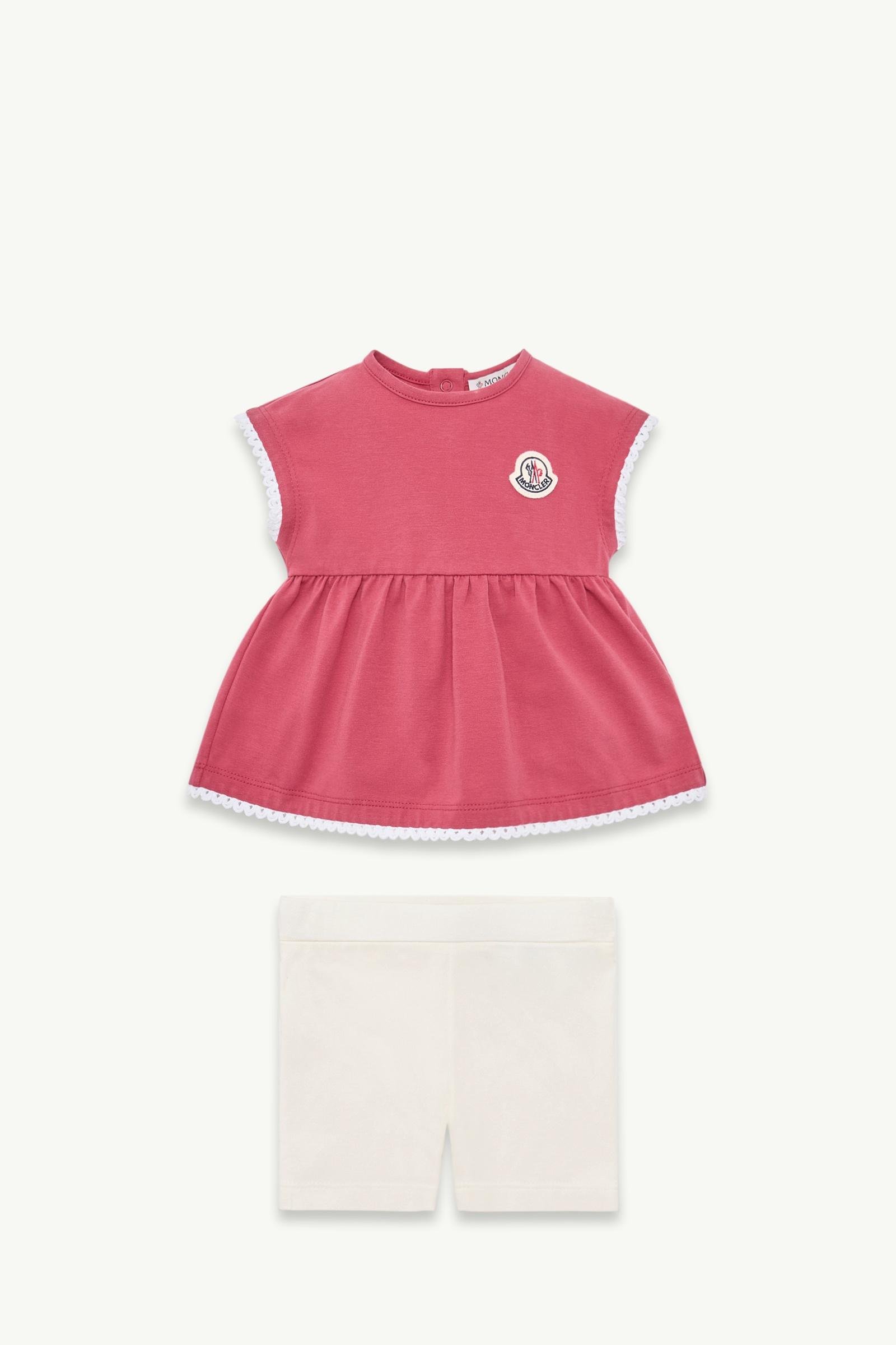 Braided-Trim Cotton Blend Set