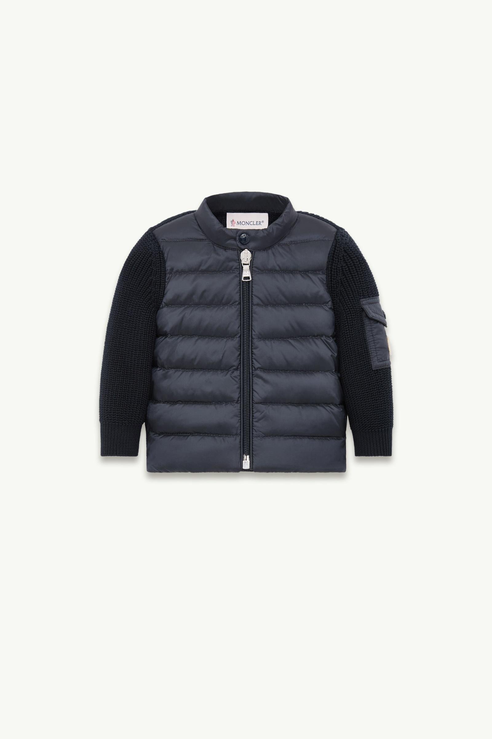 Padded Cotton Zip-Up Cardigan