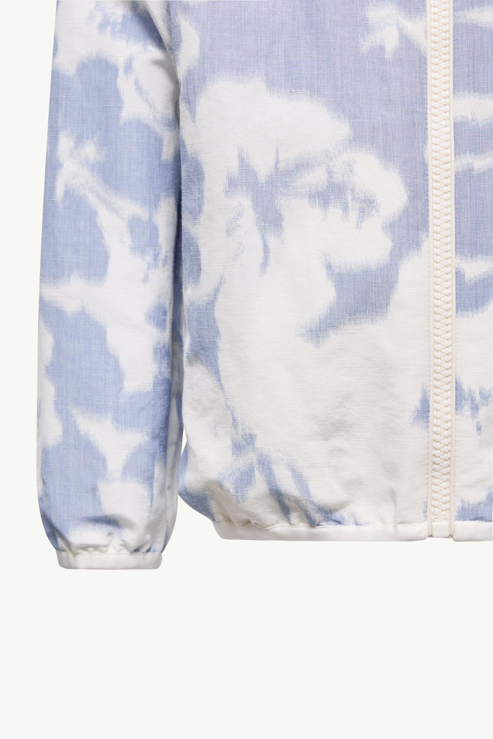 Printed Cotton Linen Hooded Jacket - 图片 4