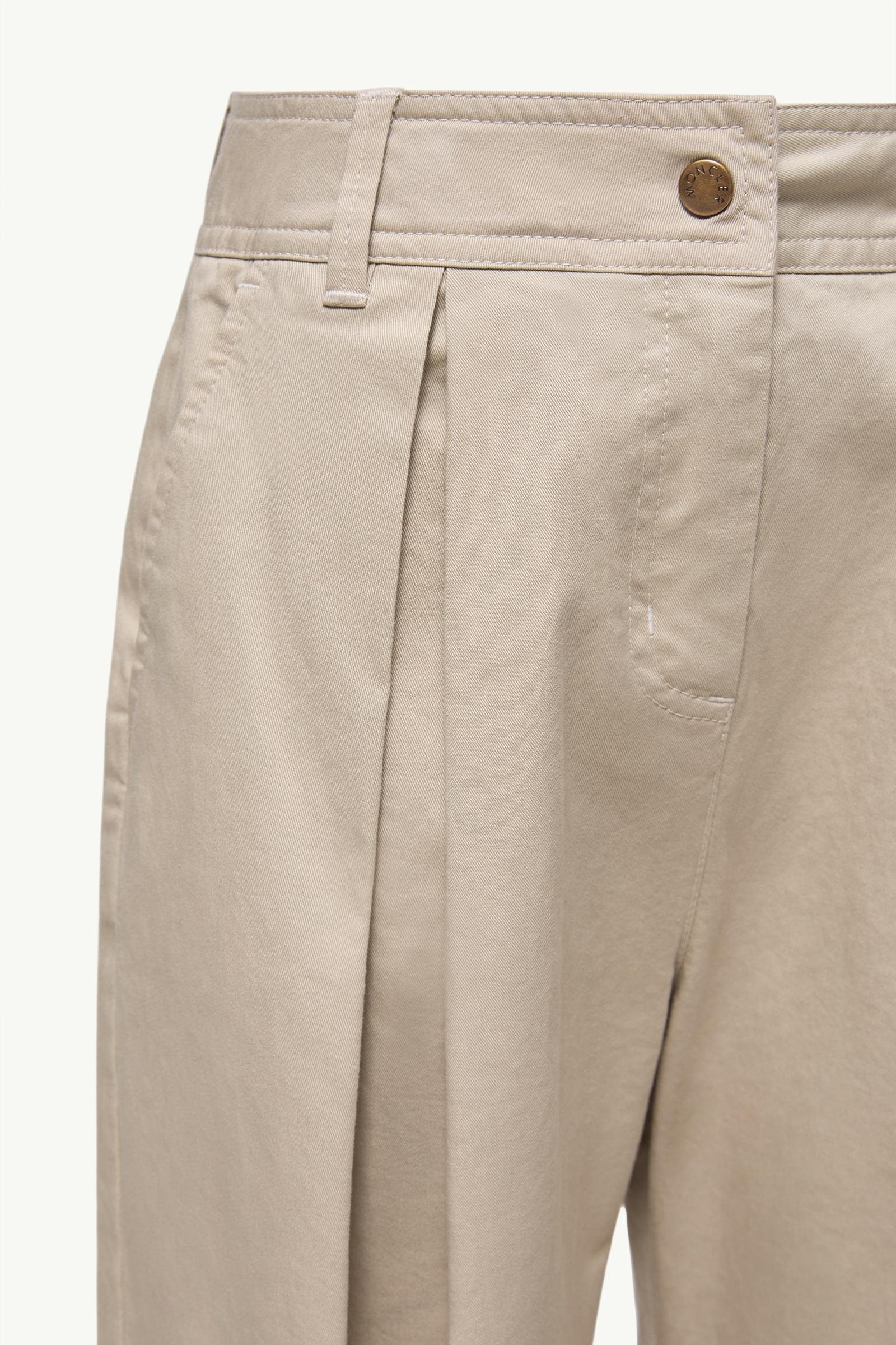 Pleated Stretch Cotton Gabardine Trousers - 图片 5