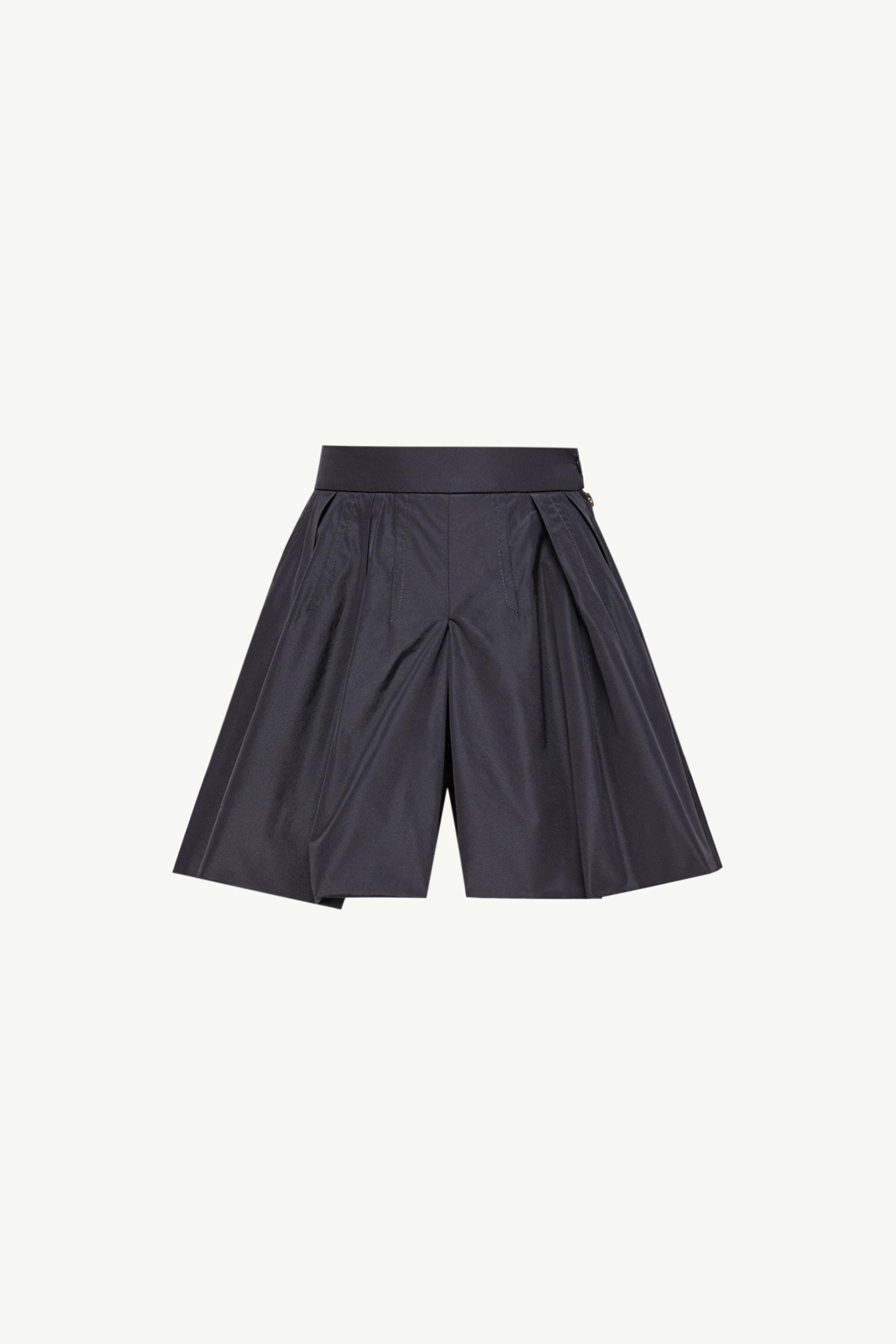 Pleated Taffeta Shorts