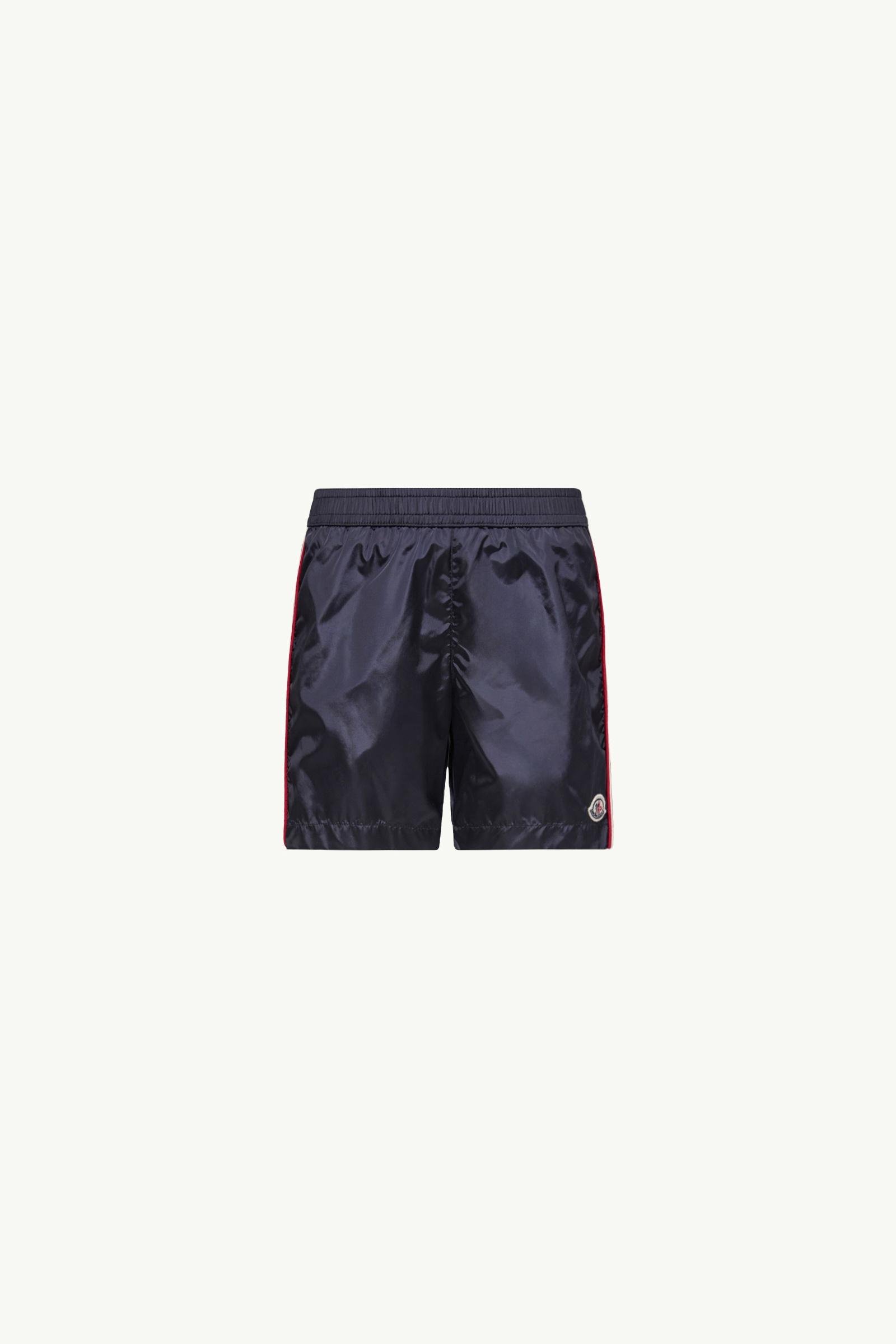 Tricolor-Trimmed Swim Shorts