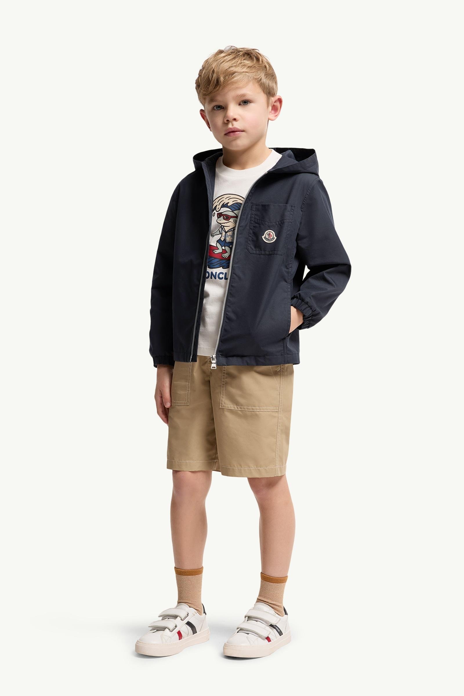 Alternative view of Cotton Poplin Hooded Zip-Up Shirt