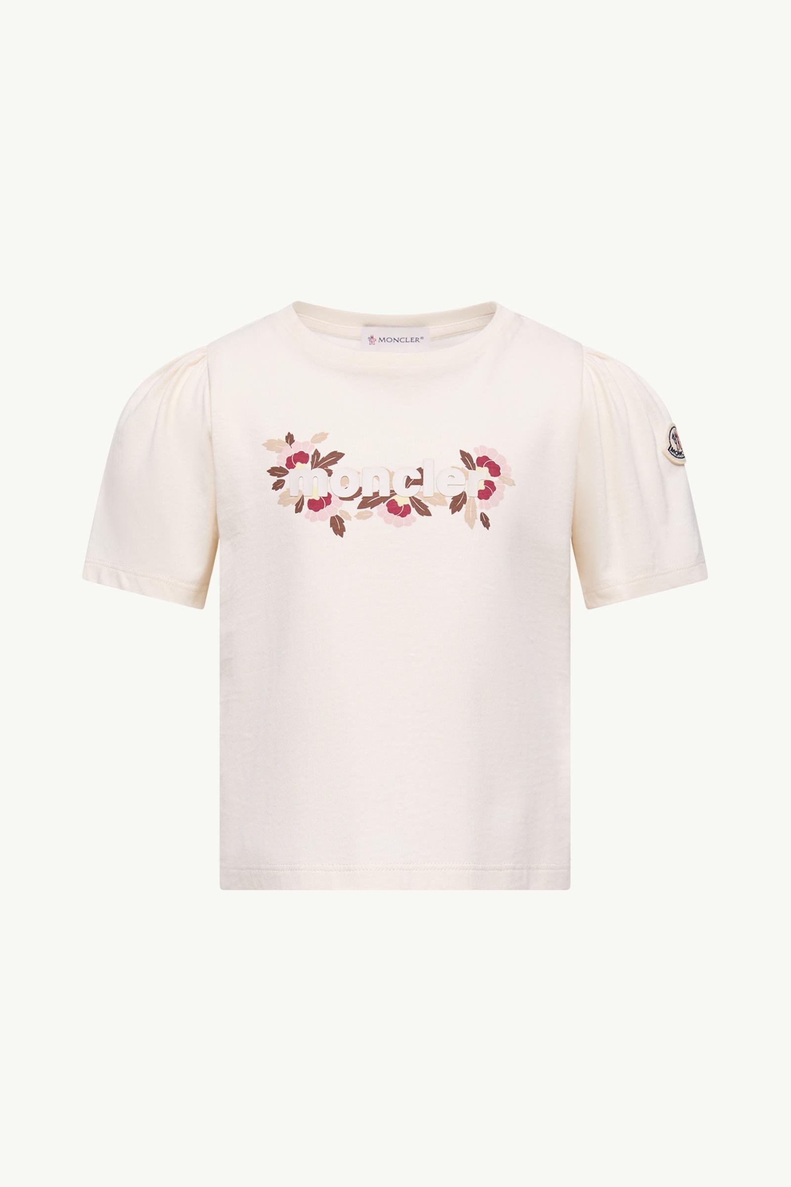 Floral Logo Print Cotton Blend T-Shirt