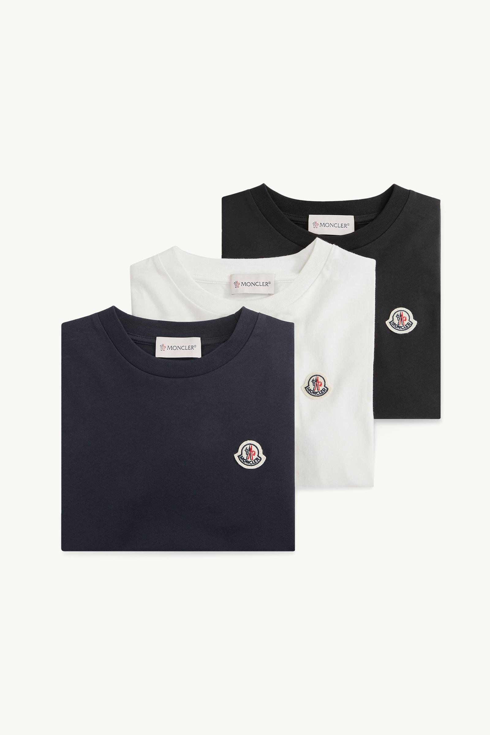 Logo Patch Cotton T-Shirt (Pack of Three)
