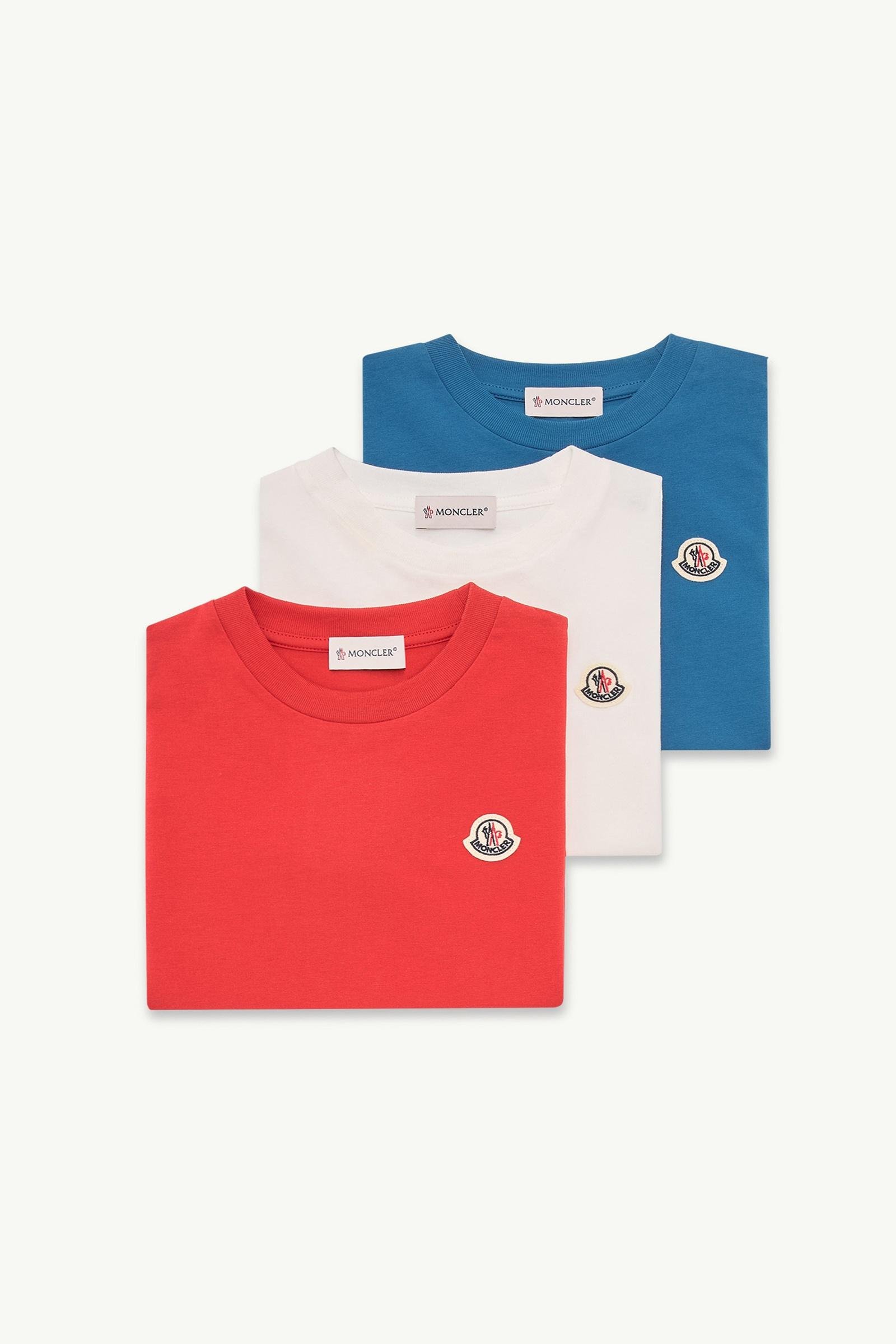 Logo Patch Cotton T-Shirt (Pack of Three)