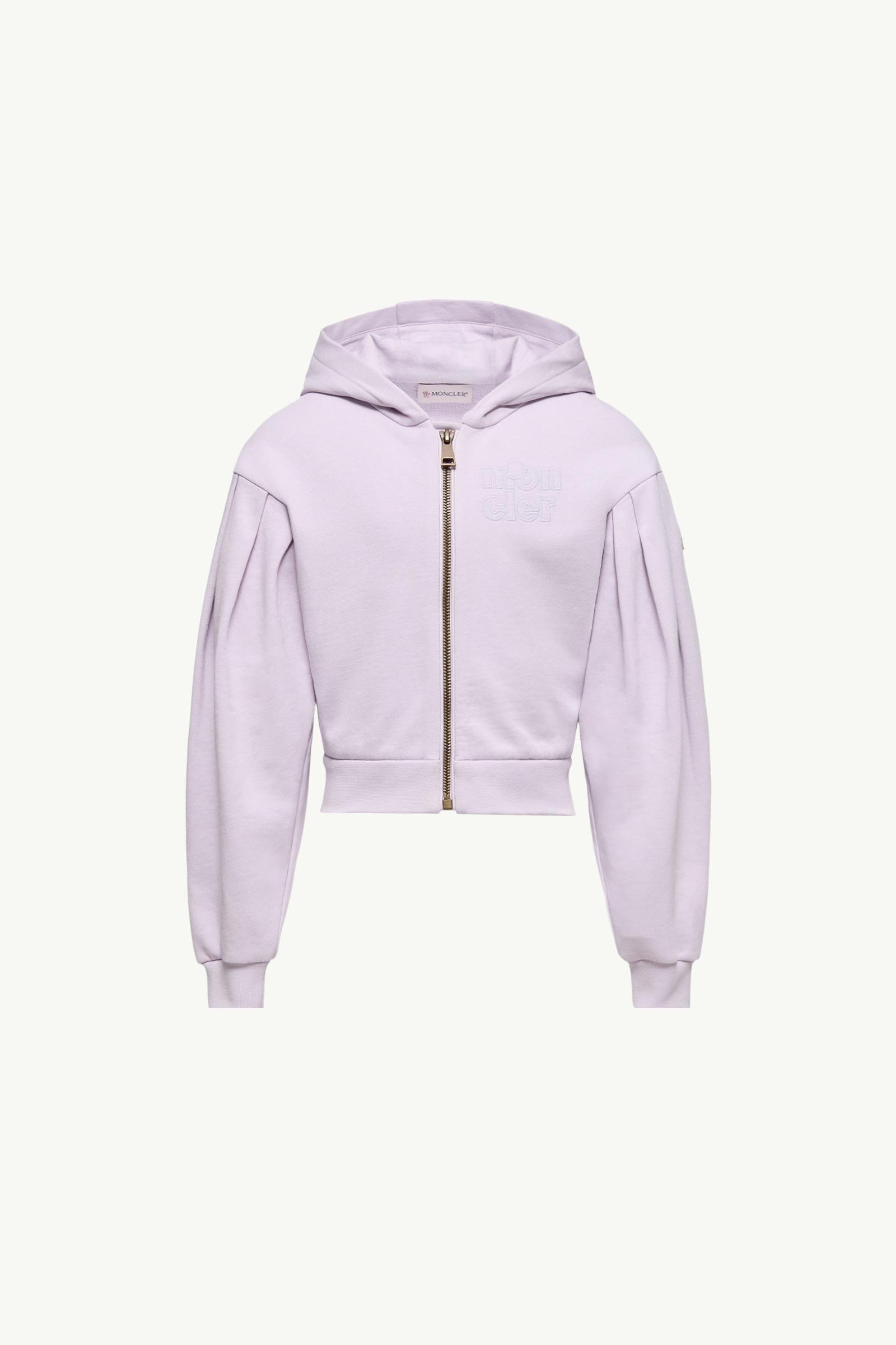 Embroidered Zip-Up Cotton Hoodie