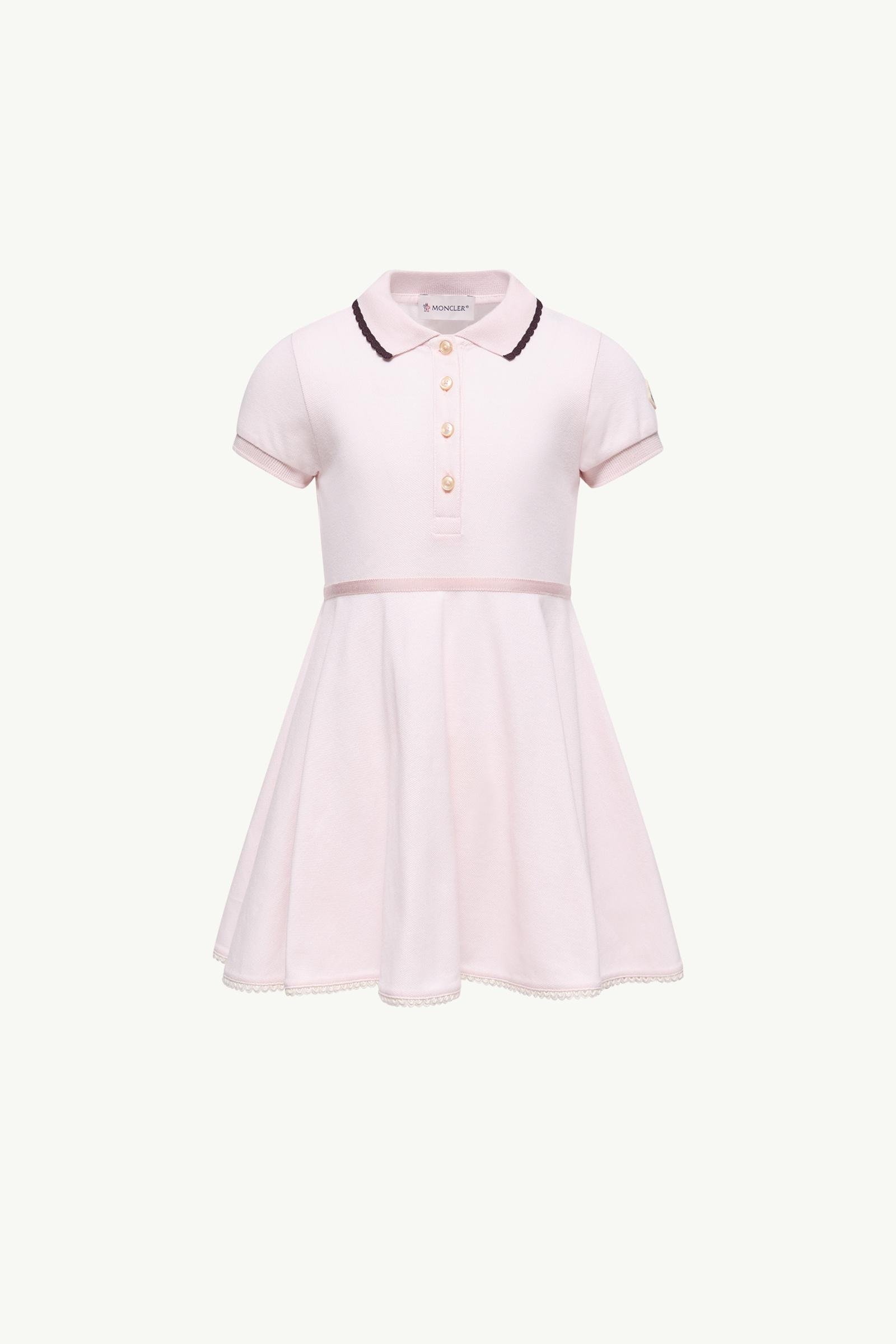 Pleated Cotton Polo Shirt Dress