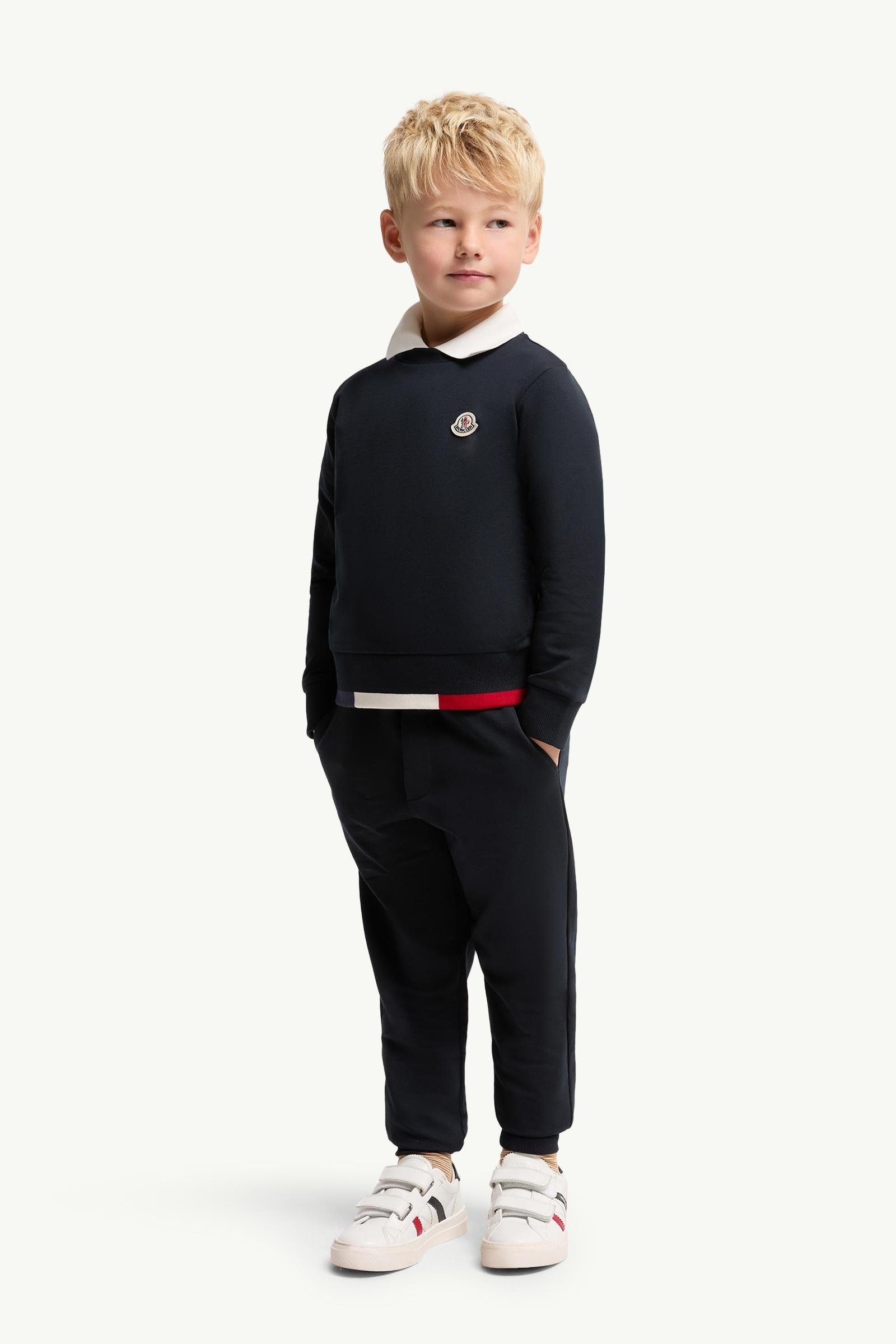 Alternative view of Tricolour-Trimmed Cotton Tracksuit Set