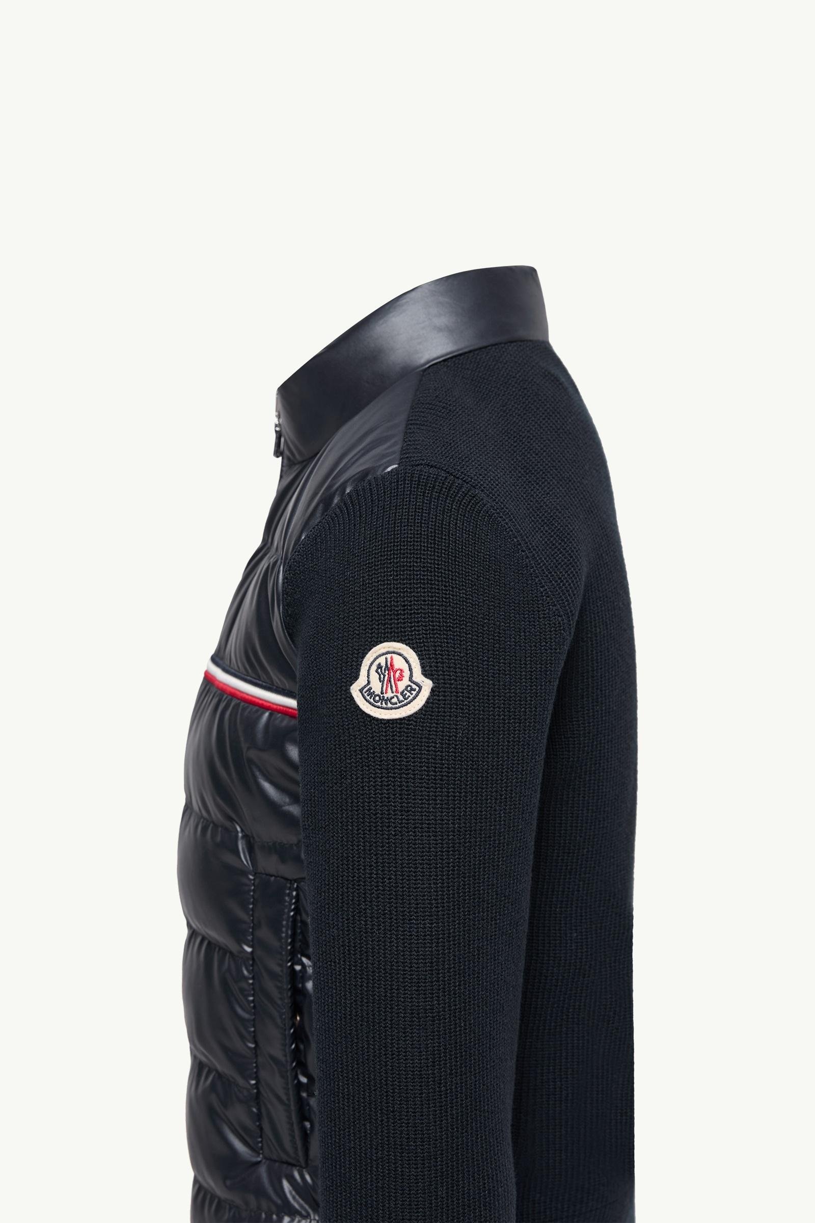 Tricolour Padded Cotton Zip-Up Cardigan - 图片 3