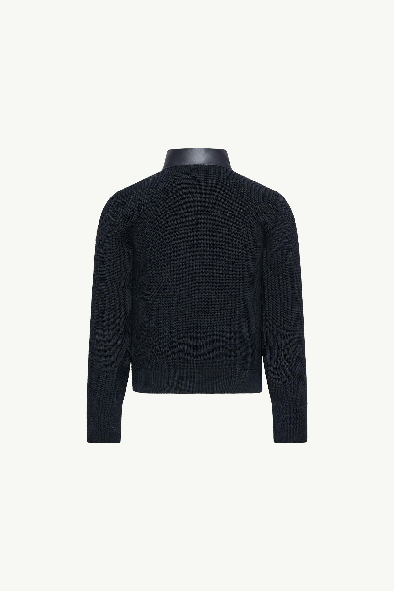 Tricolour Padded Cotton Zip-Up Cardigan - 图片 4
