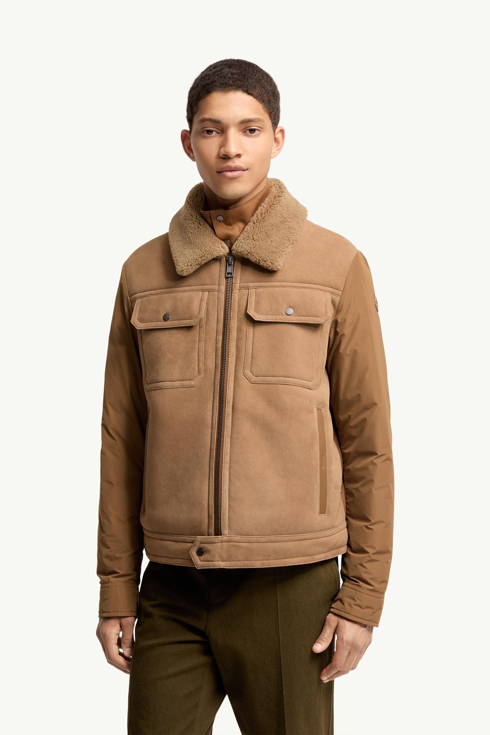 Zerique Shearling & Suede Short Down Jacket - 图片 4