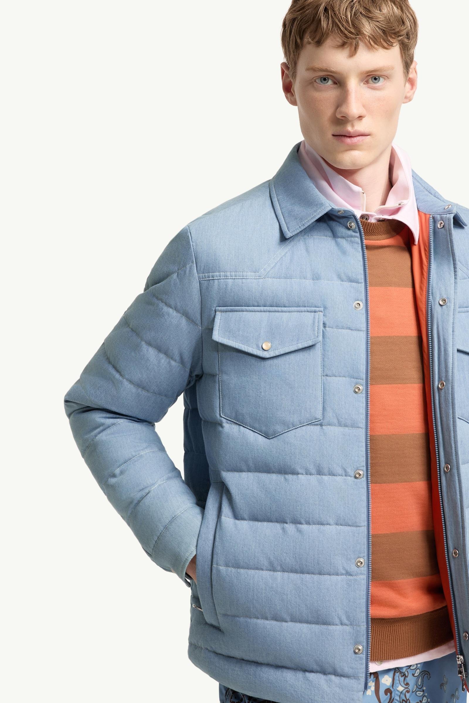 Tiriol Denim Down Shirt Jacket - 图片 6