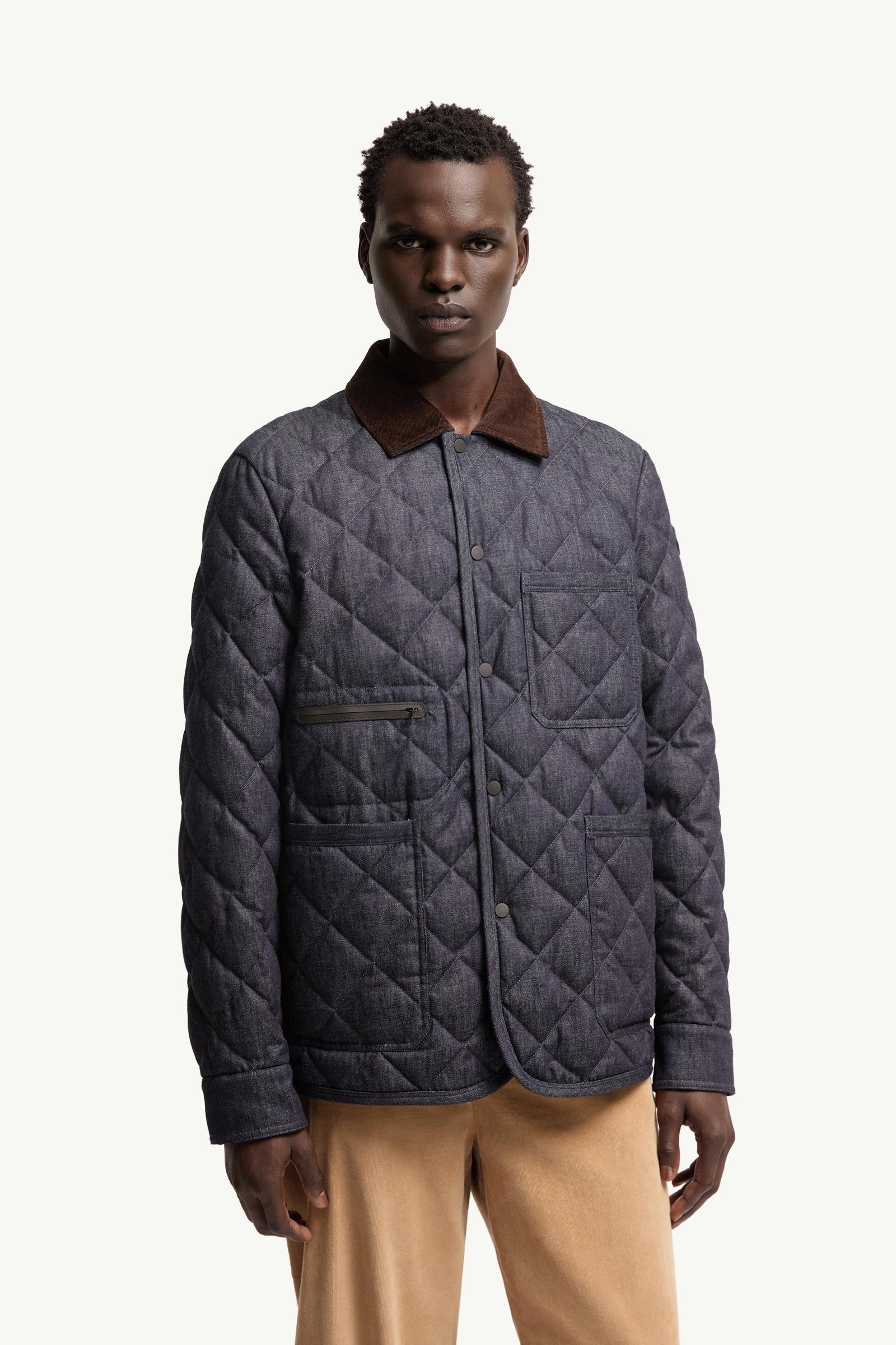 Kryen Diamond Quilted Denim Down Shirt Jacket - 图片 4