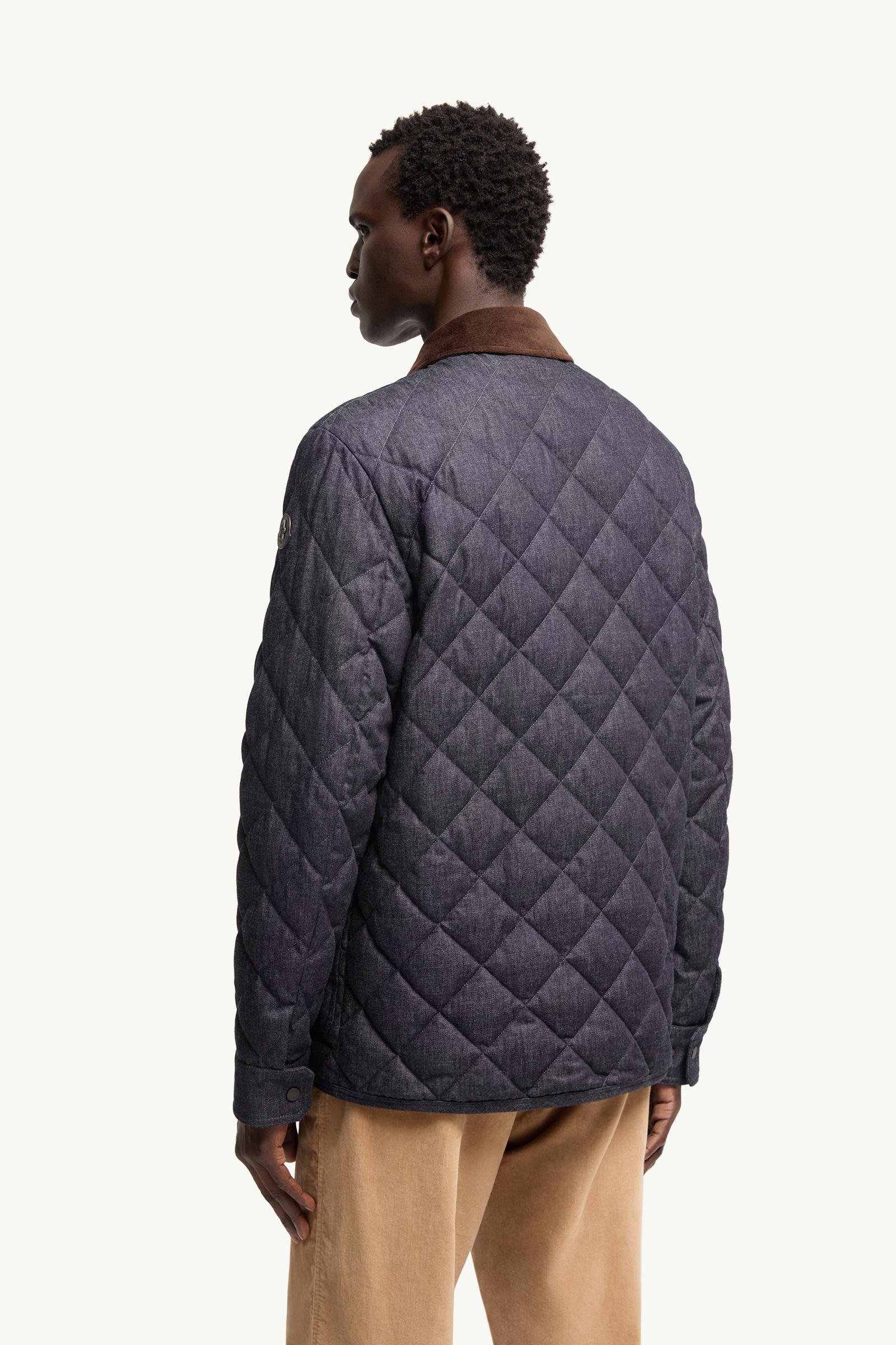 Kryen Diamond Quilted Denim Down Shirt Jacket - 图片 5
