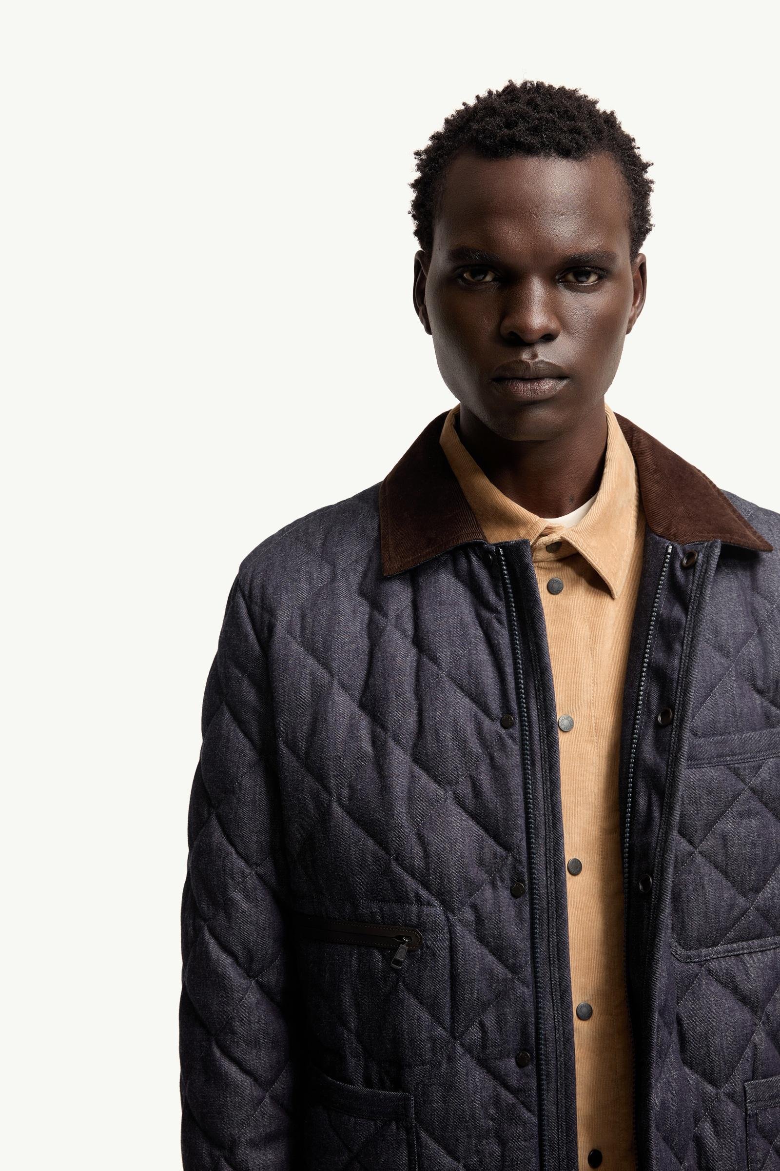 Kryen Diamond Quilted Denim Down Shirt Jacket - 图片 6