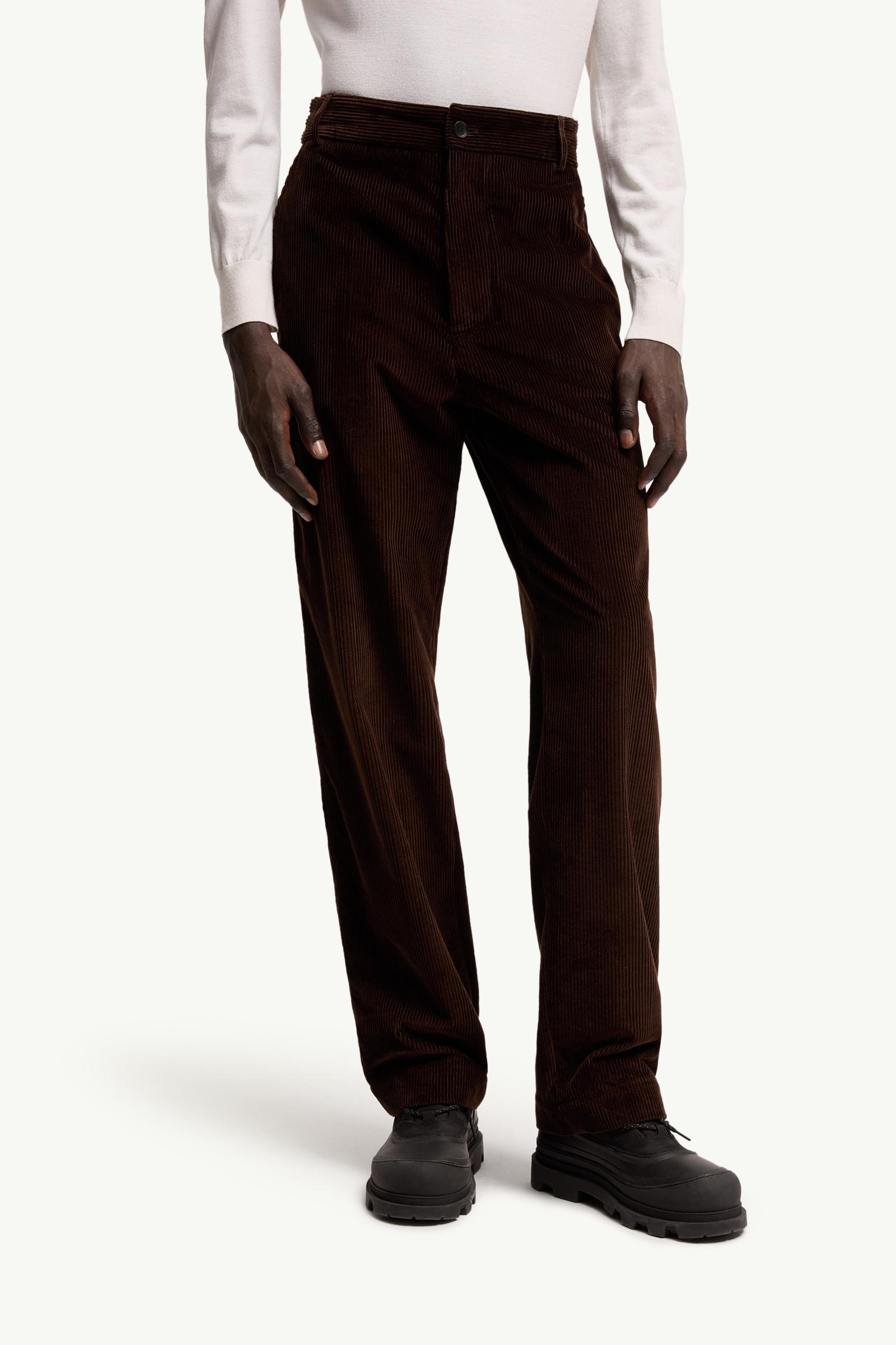 Leather Logo Corduroy Trousers - 图片 4