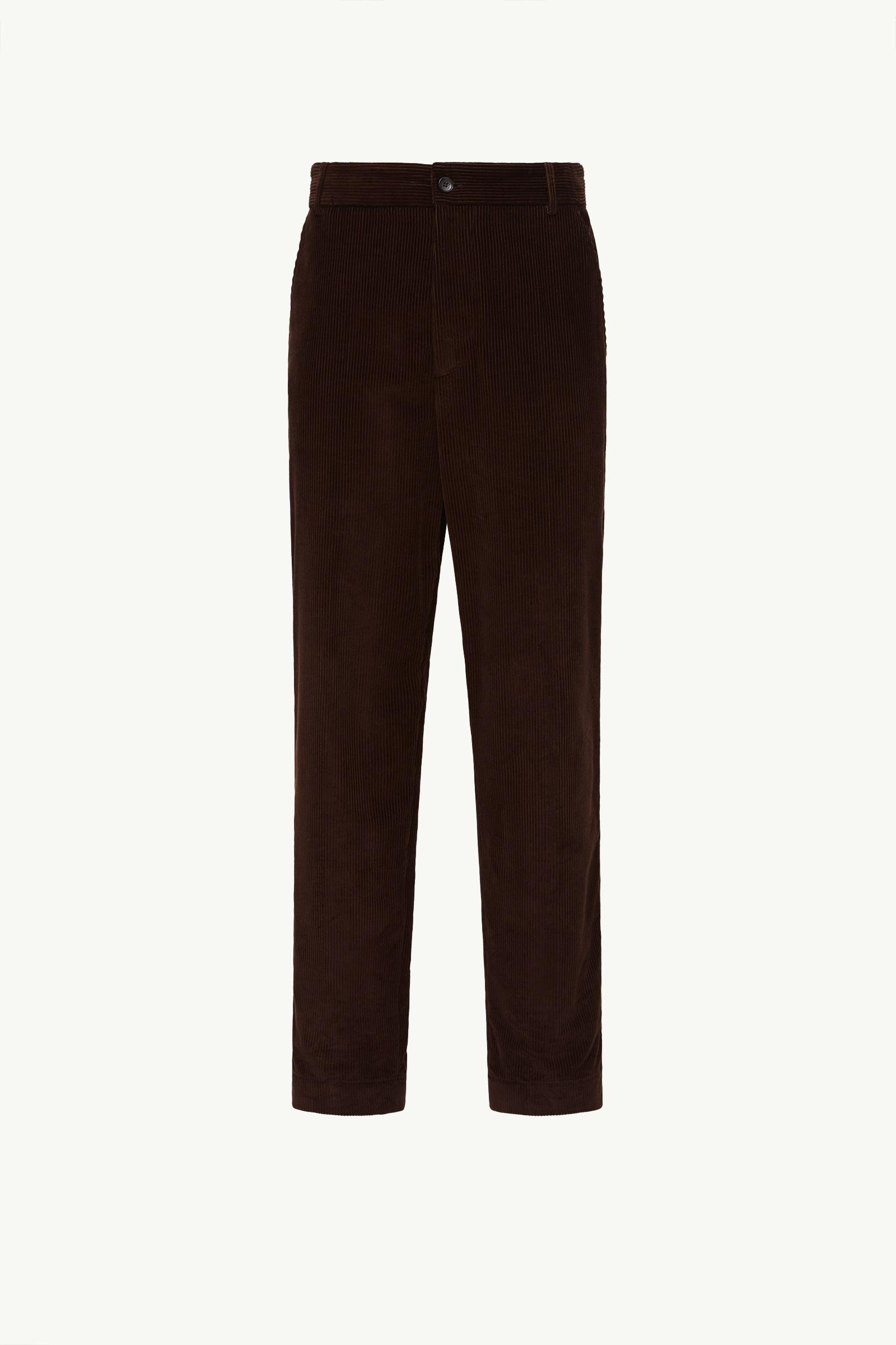 Leather Logo Corduroy Trousers - 图片 3