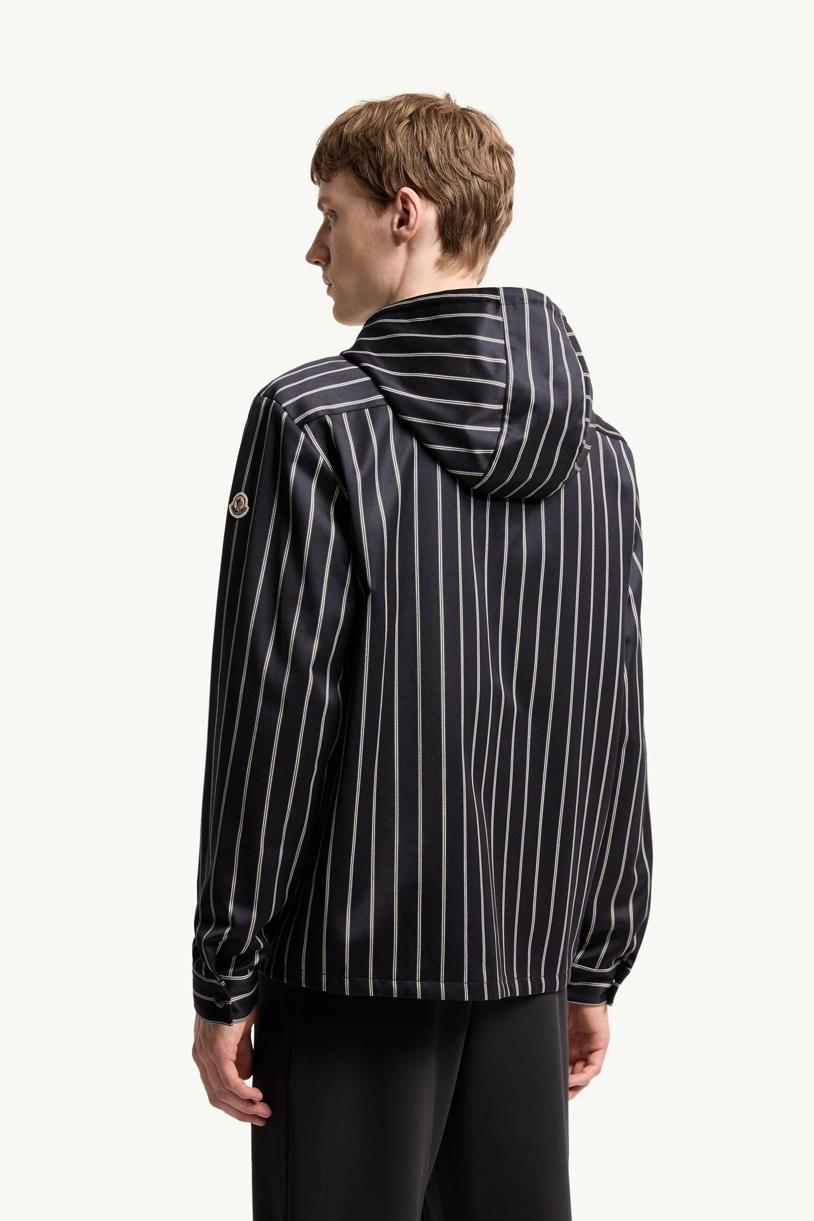 Wool & Cotton Striped Hooded Jacket - 图片 5