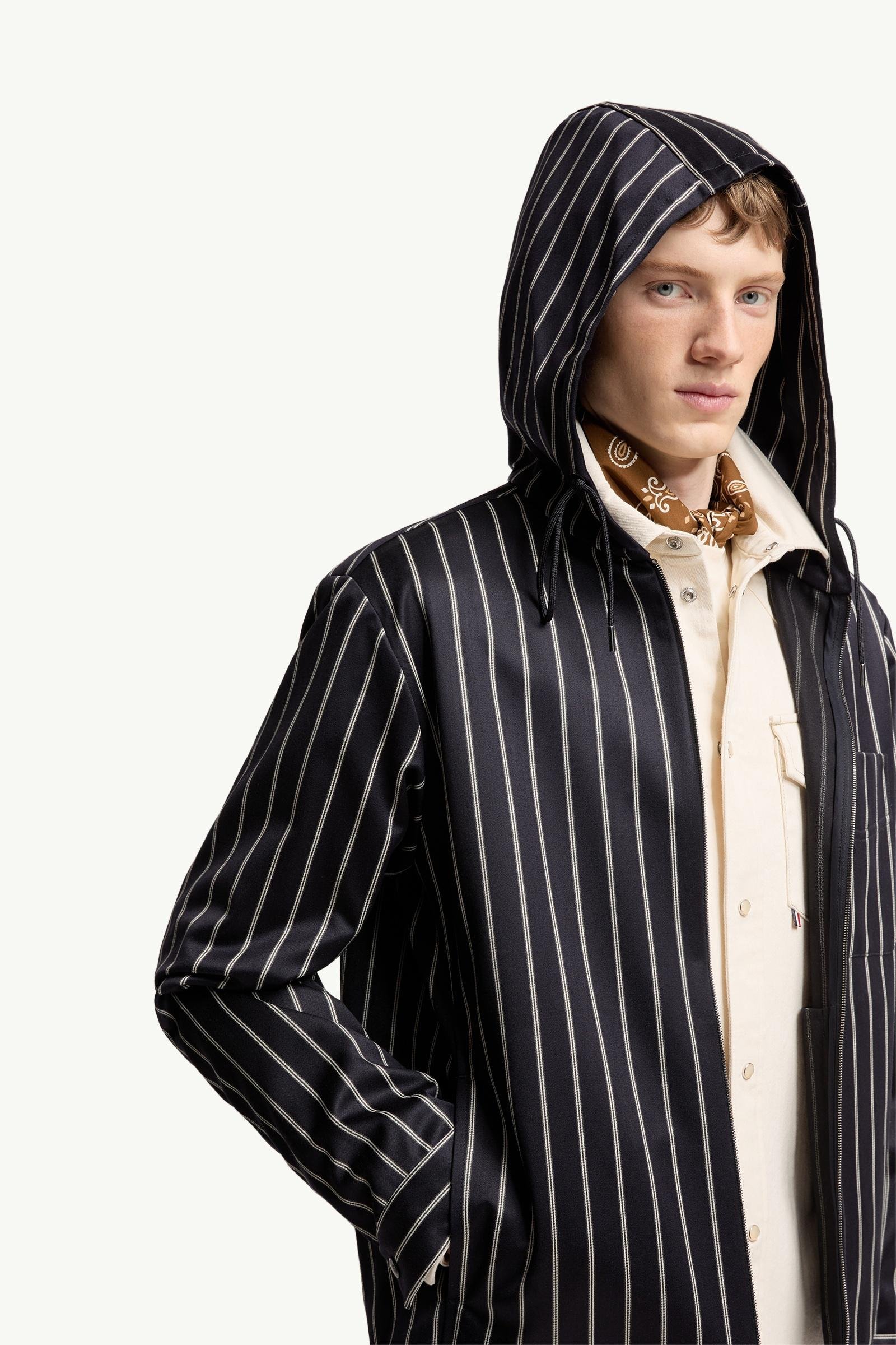 Wool & Cotton Striped Hooded Jacket - 图片 7