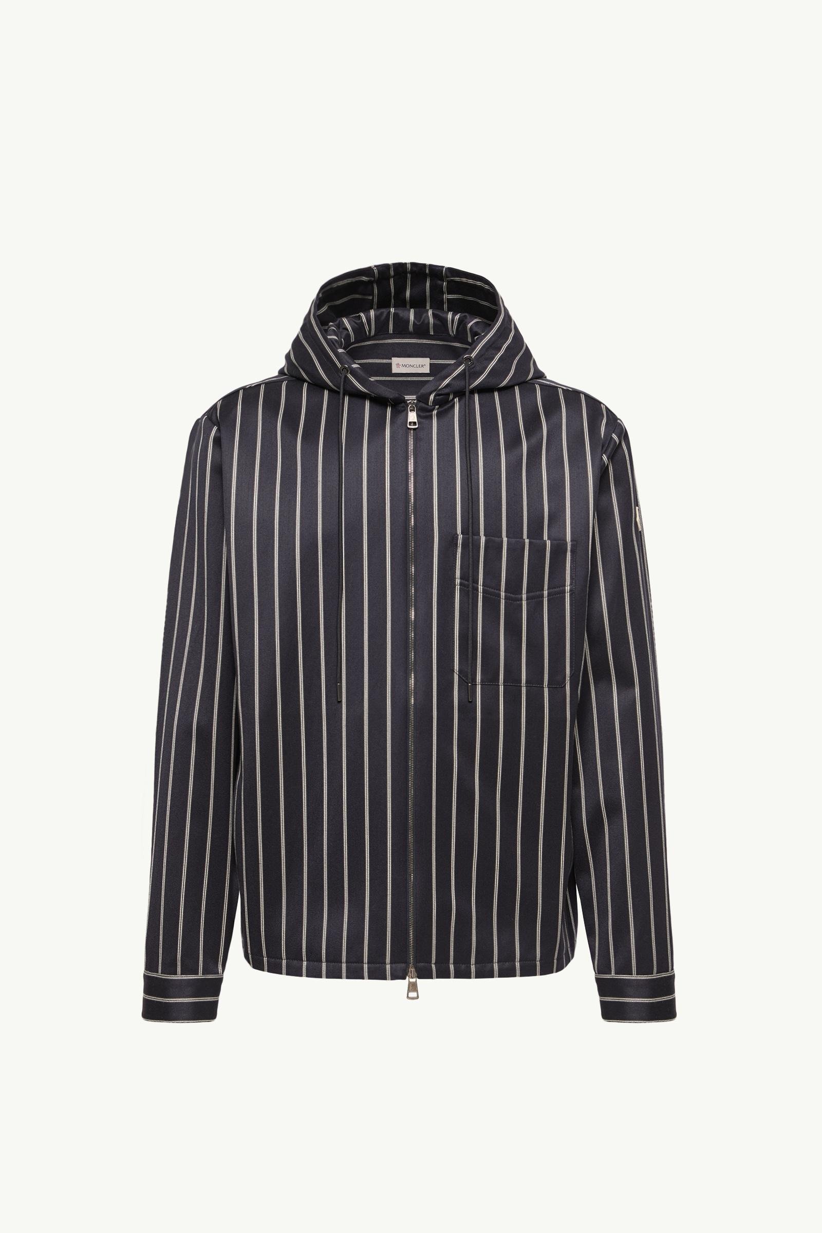 Wool & Cotton Striped Hooded Jacket - 图片 3