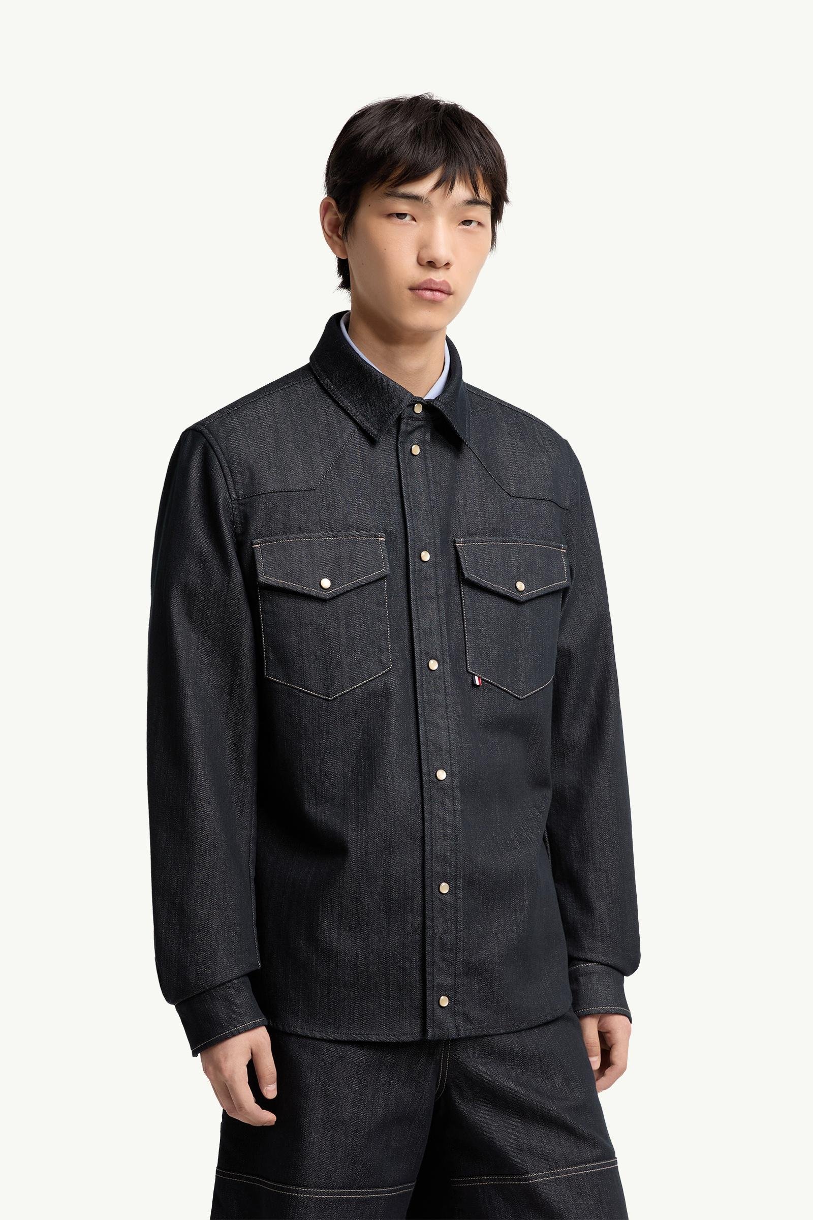 Denim Long Sleeve Shirt Jacket - 图片 4