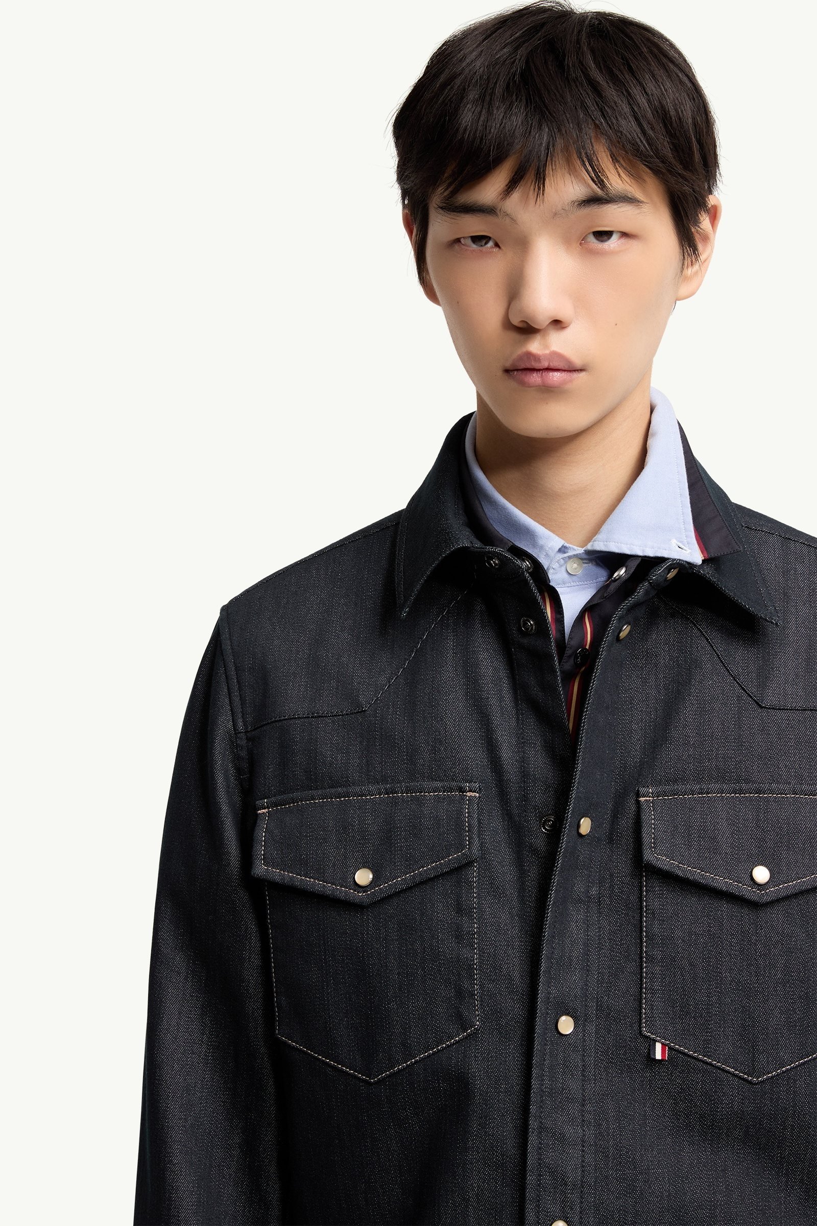 Denim Long Sleeve Shirt Jacket - 图片 6