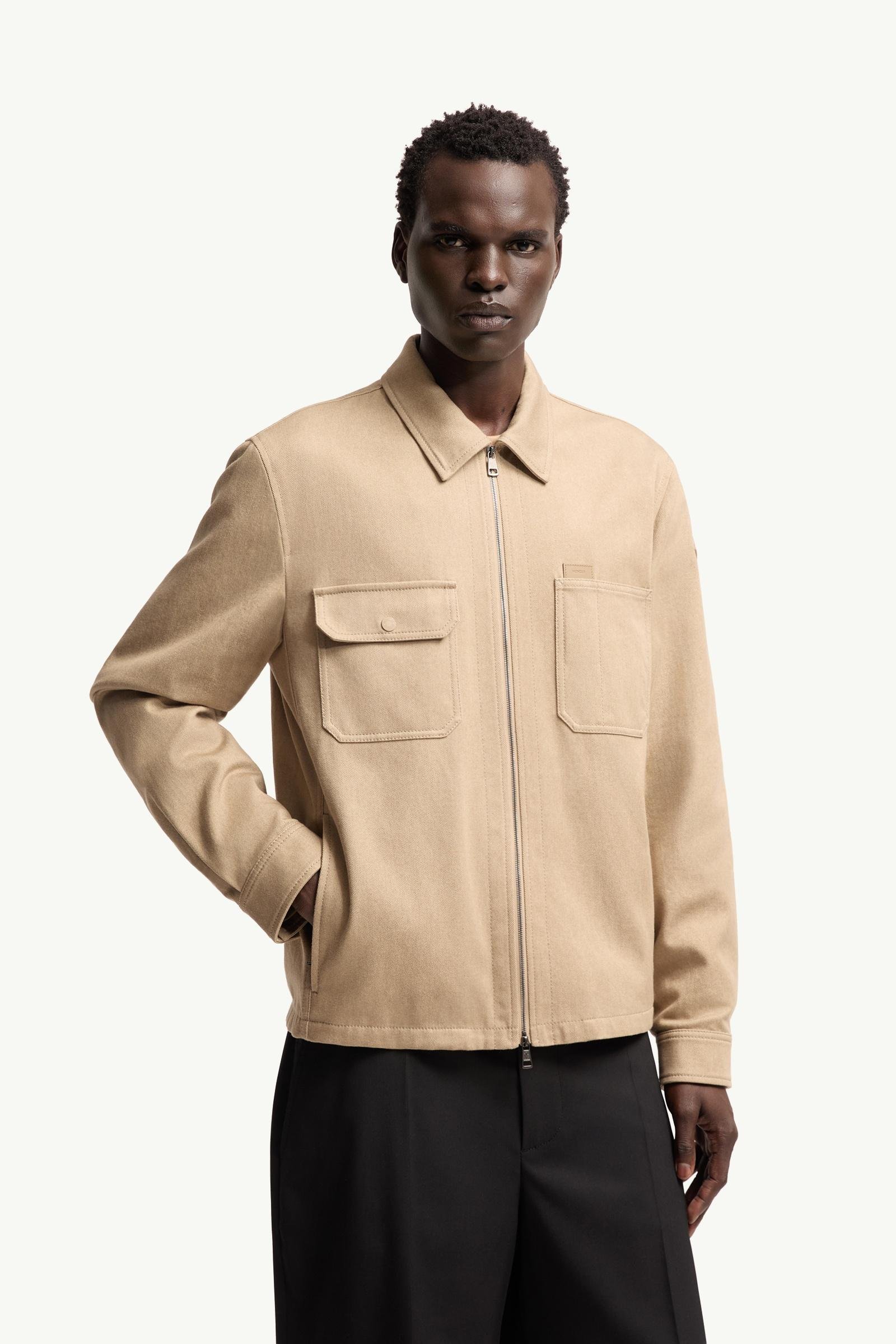 Leather Logo Cotton Shirt Jacket - 图片 4