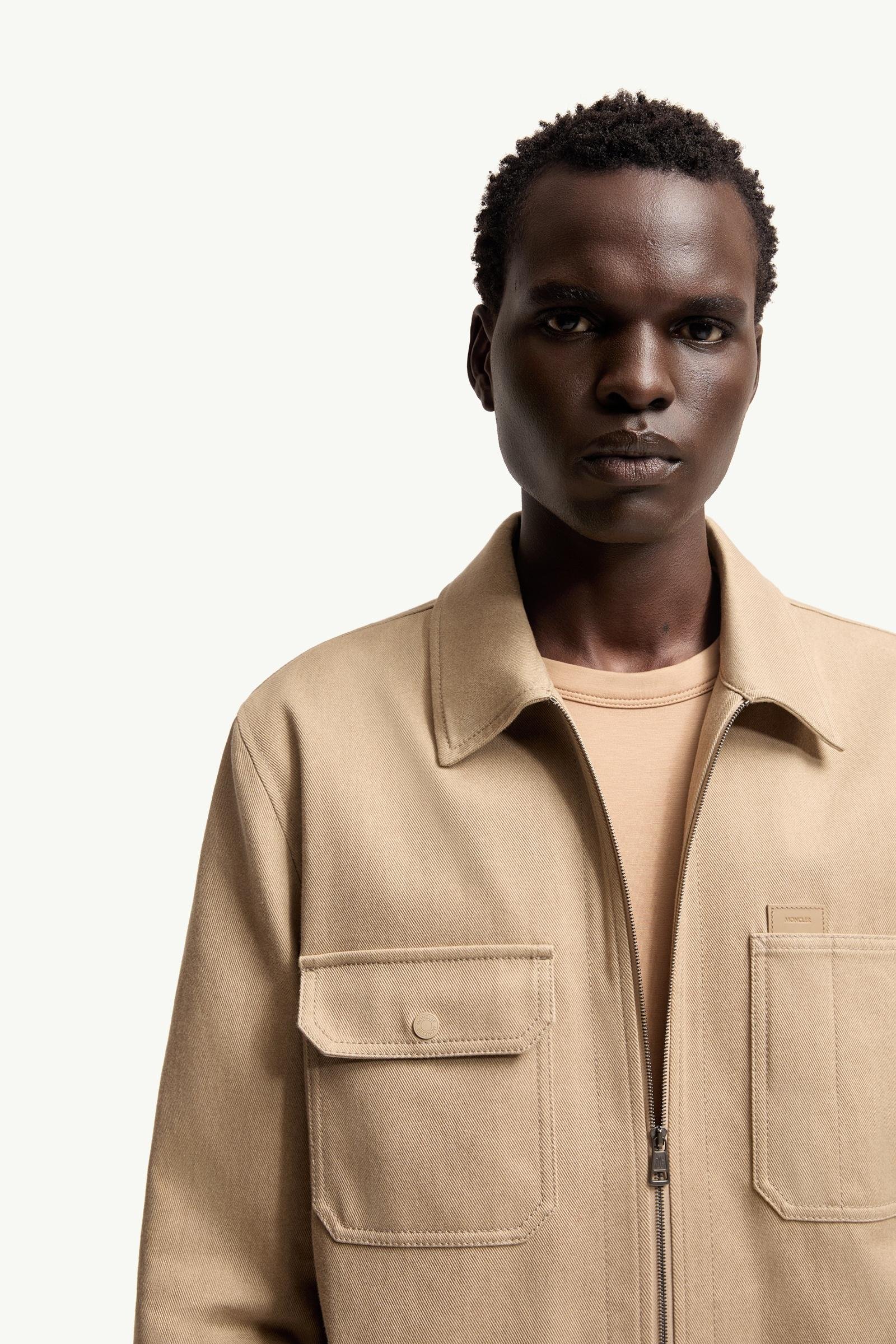 Leather Logo Cotton Shirt Jacket - 图片 6