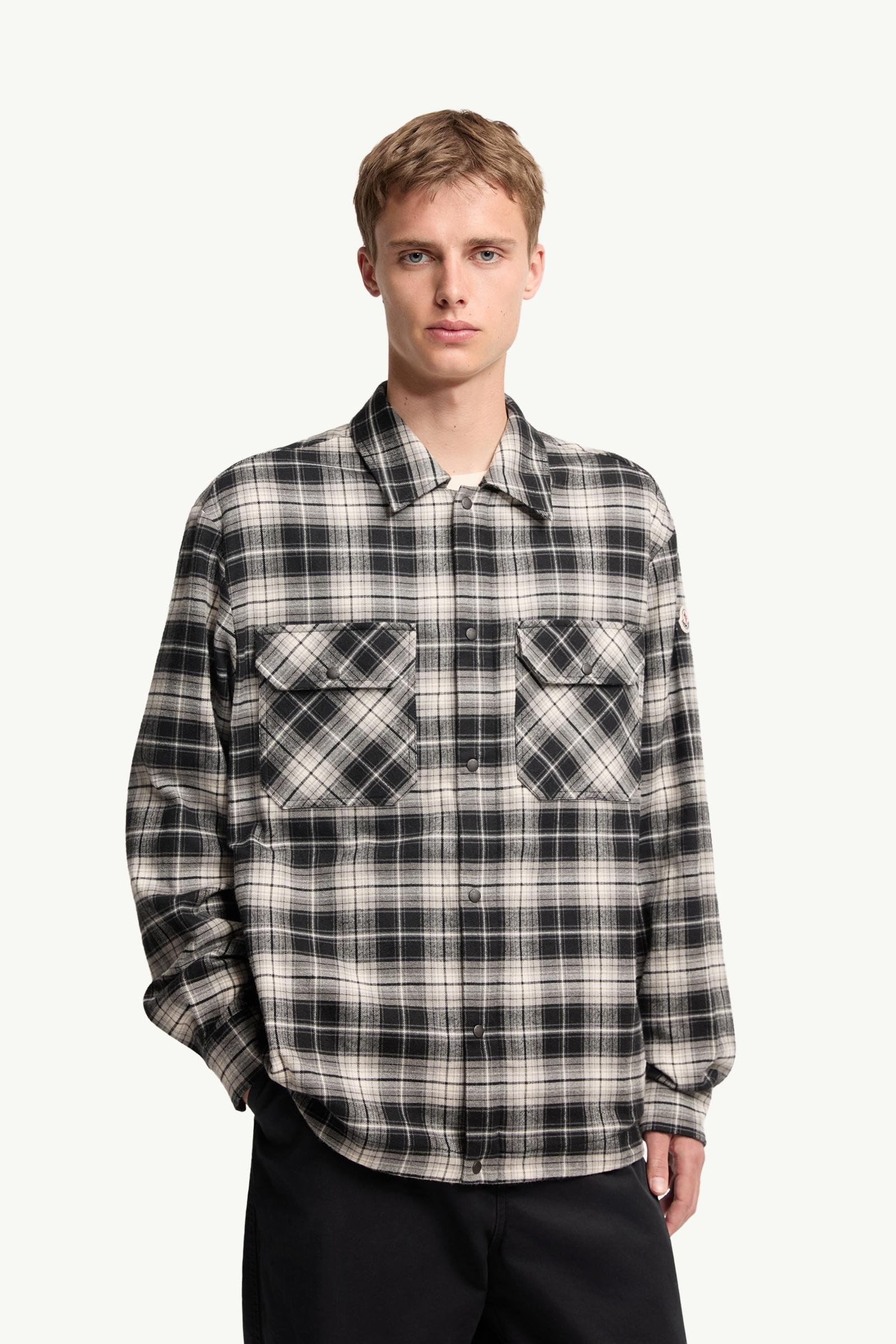 Check Cotton Flannel Zip-Up Shirt - 图片 4