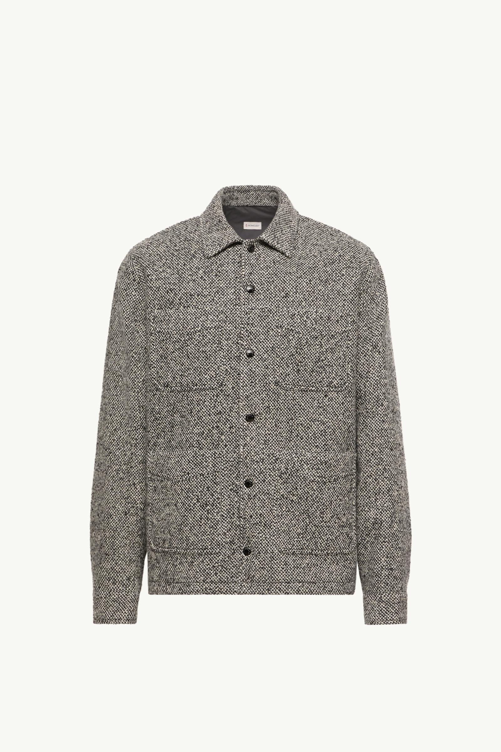 Melange Wool Blend Shirt Jacket - 图片 3