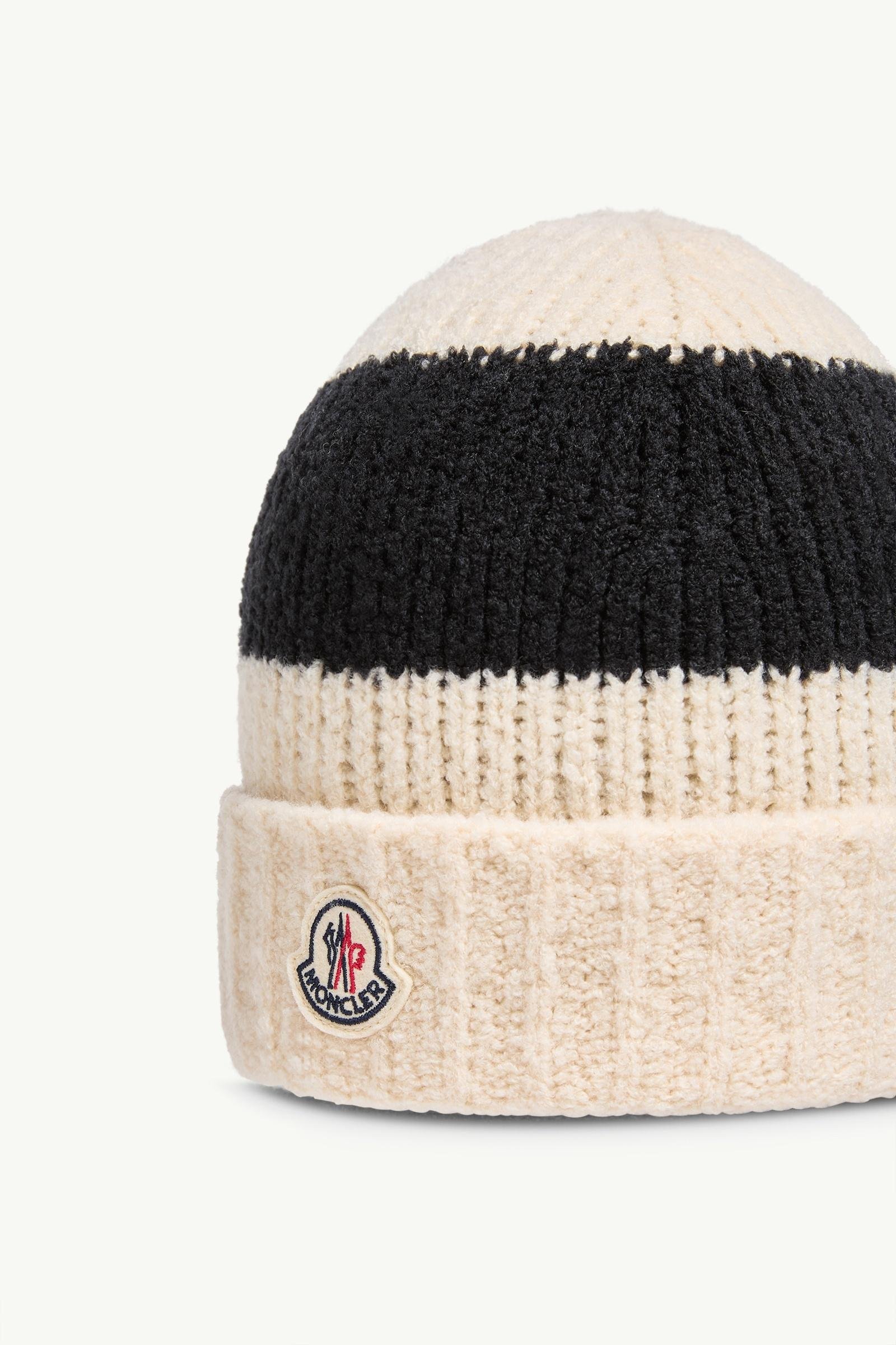 Striped Wool Blend Bouclé Knit Beanie - 图片 3