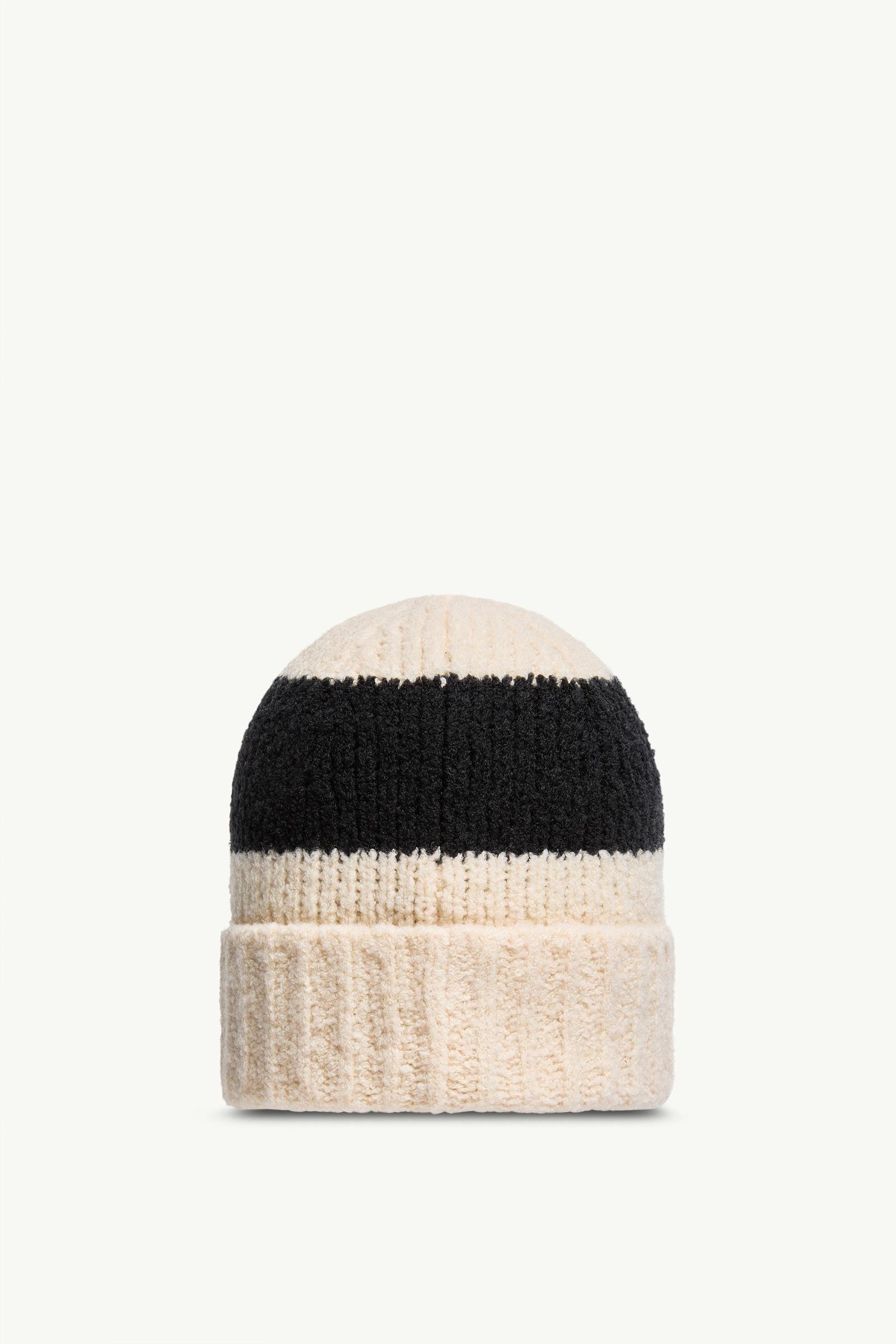 Striped Wool Blend Bouclé Knit Beanie - 图片 4
