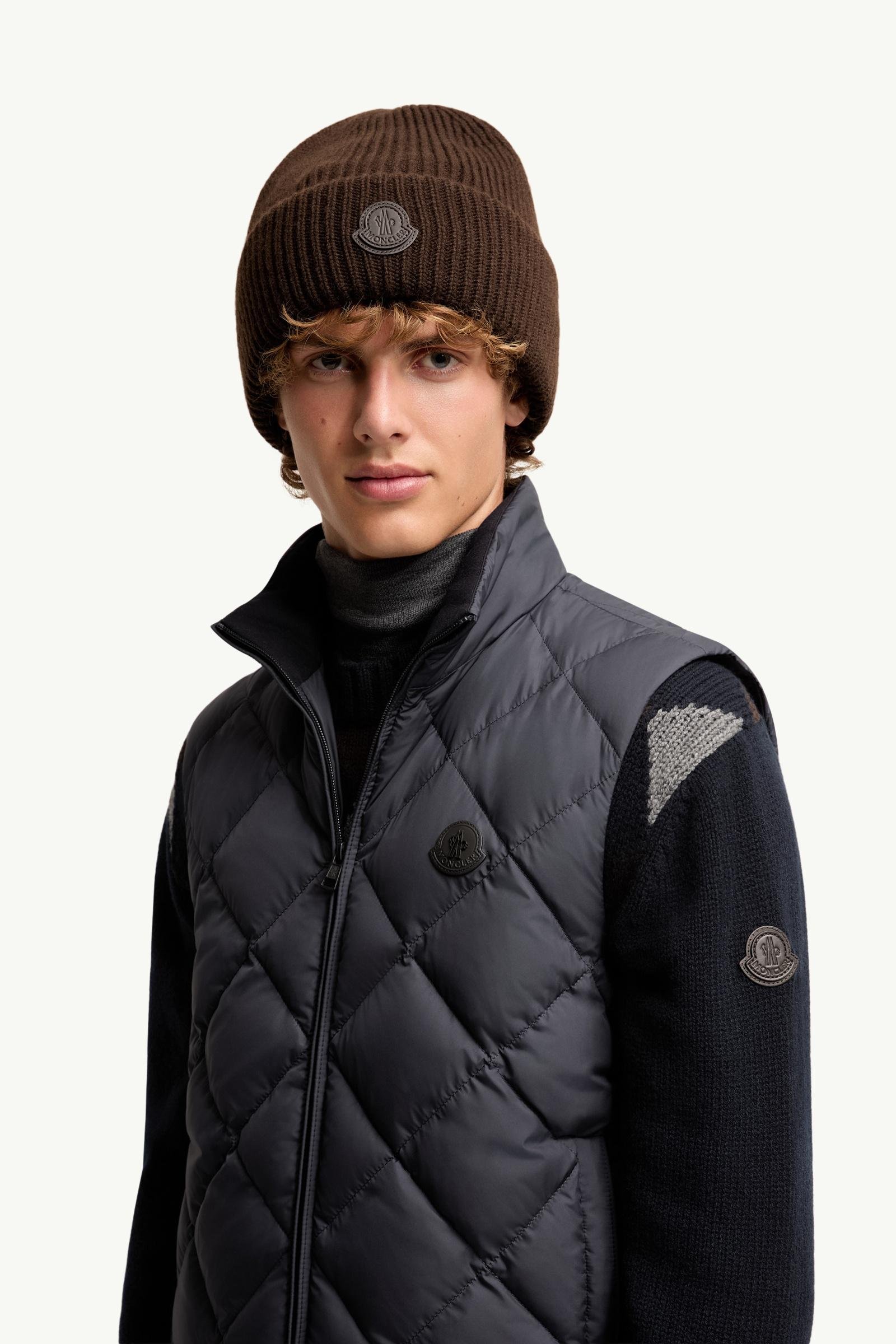 Alternative view of Leather Logo Cashmere Beanie