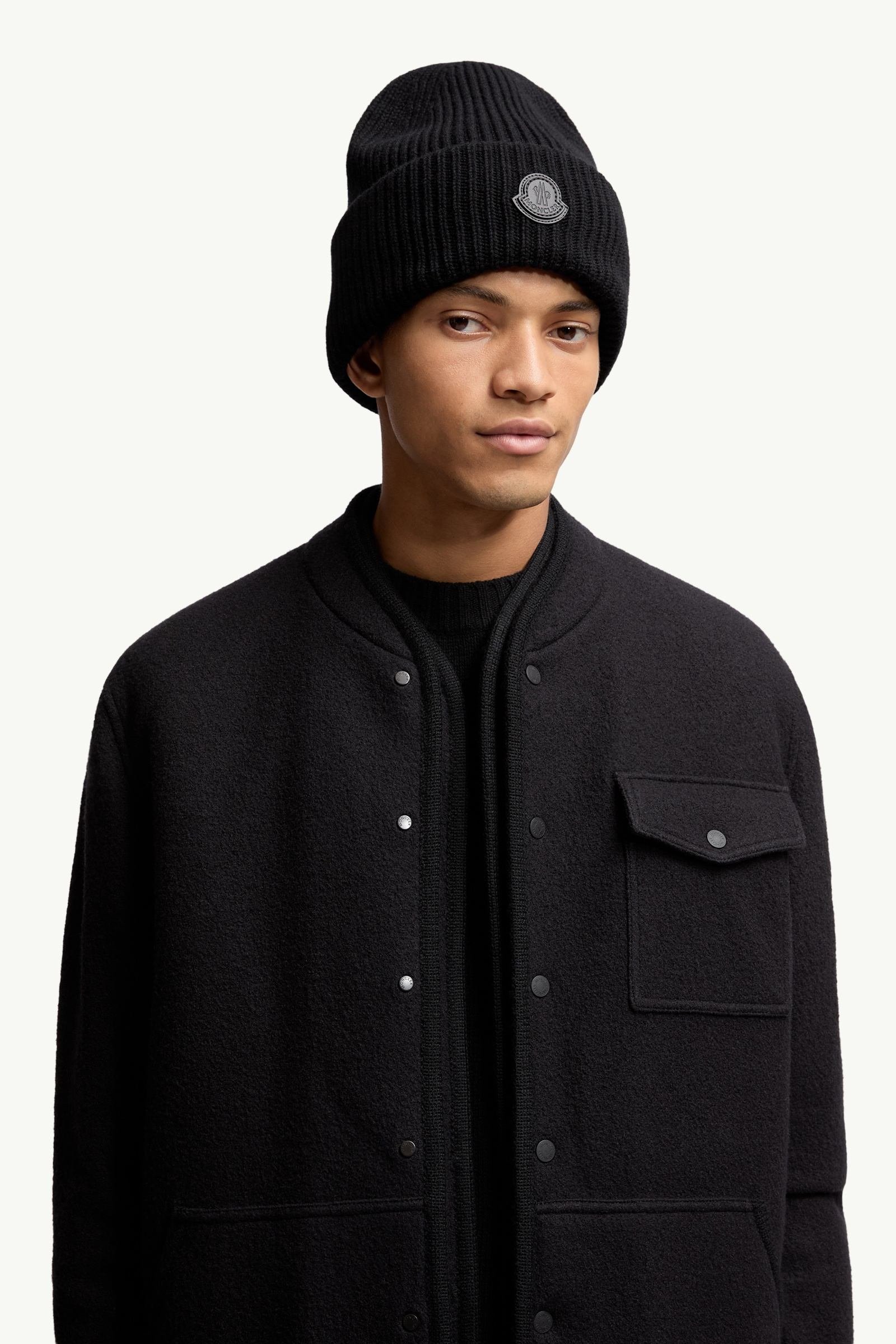 Alternative view of Leather Logo Cashmere Beanie