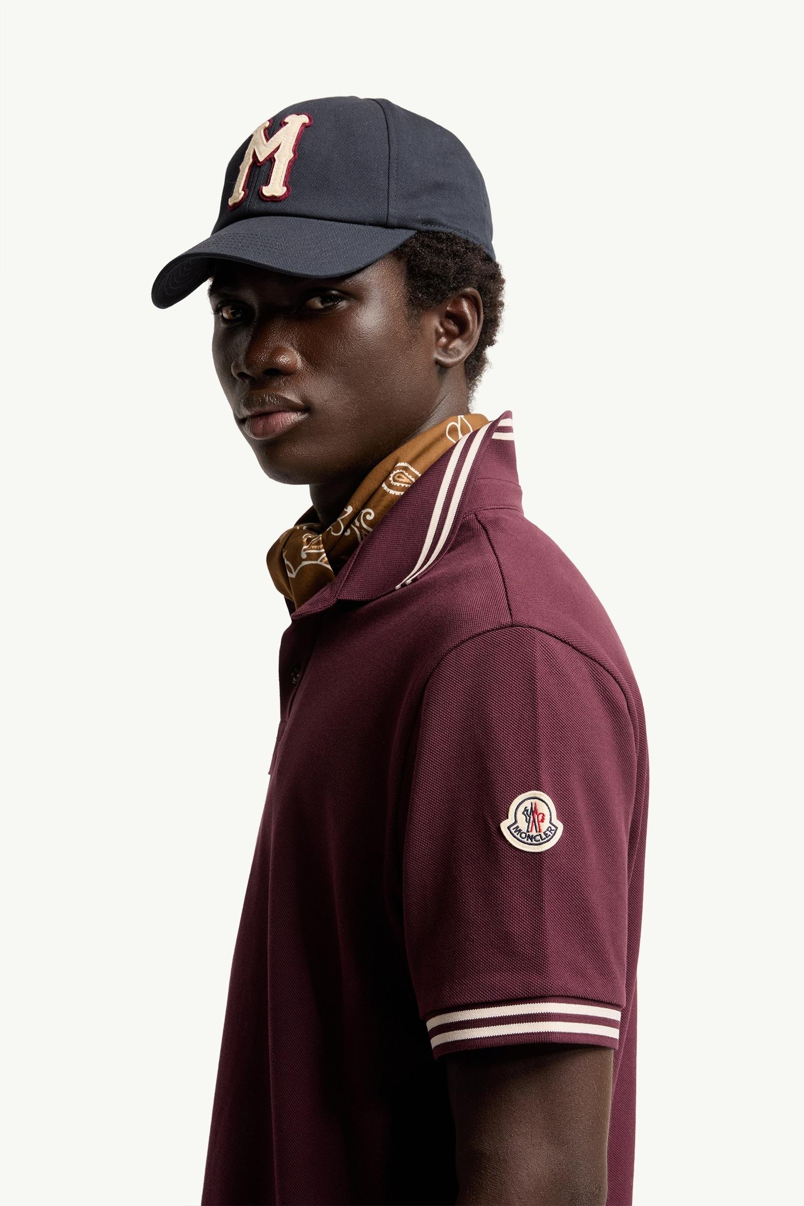Striped Trim Cotton Piquet Polo Shirt - 图片 2