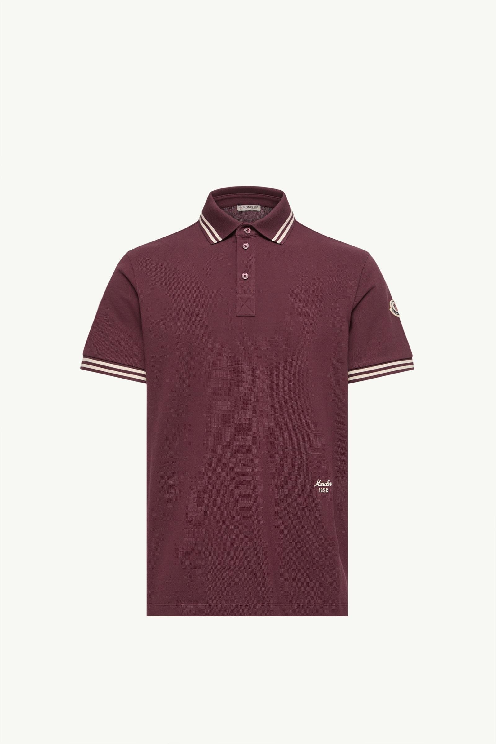 Striped Trim Cotton Piquet Polo Shirt - 图片 3