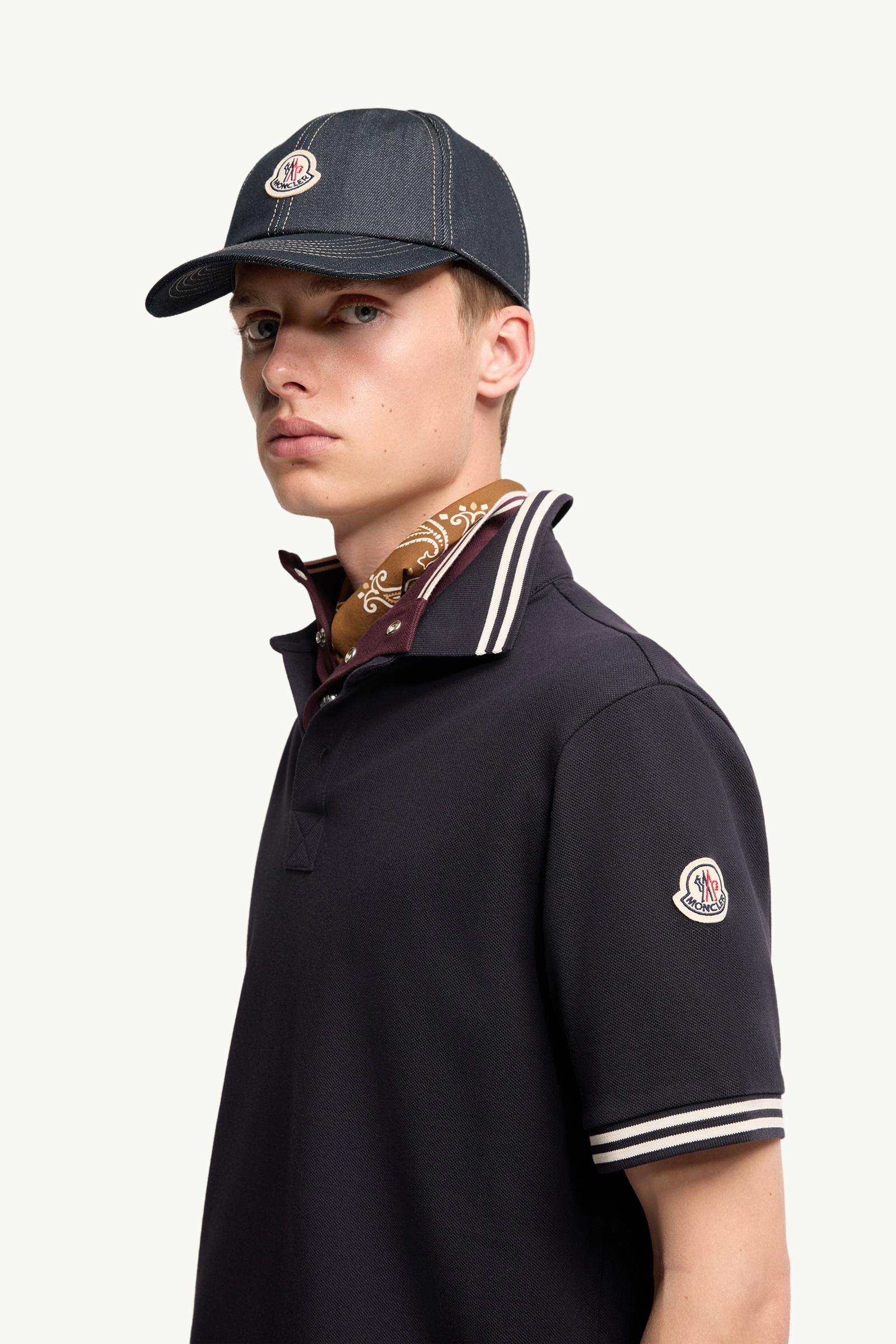 Alternative view of Striped Trim Cotton Piquet Polo Shirt