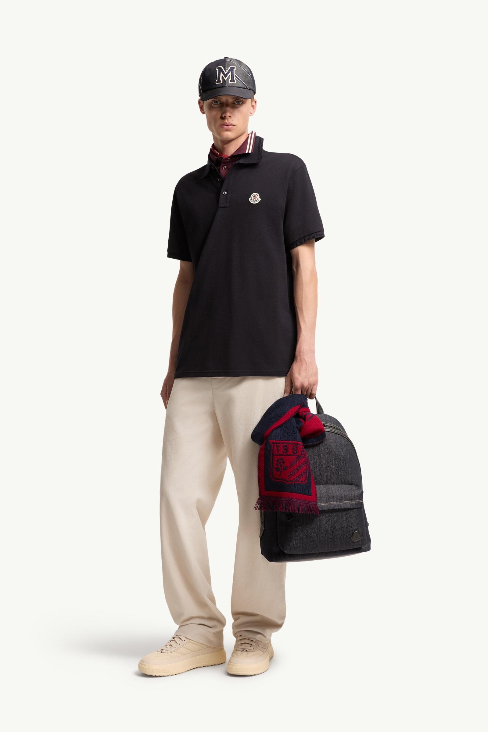 Logo Patch Cotton Piquet Polo Shirt