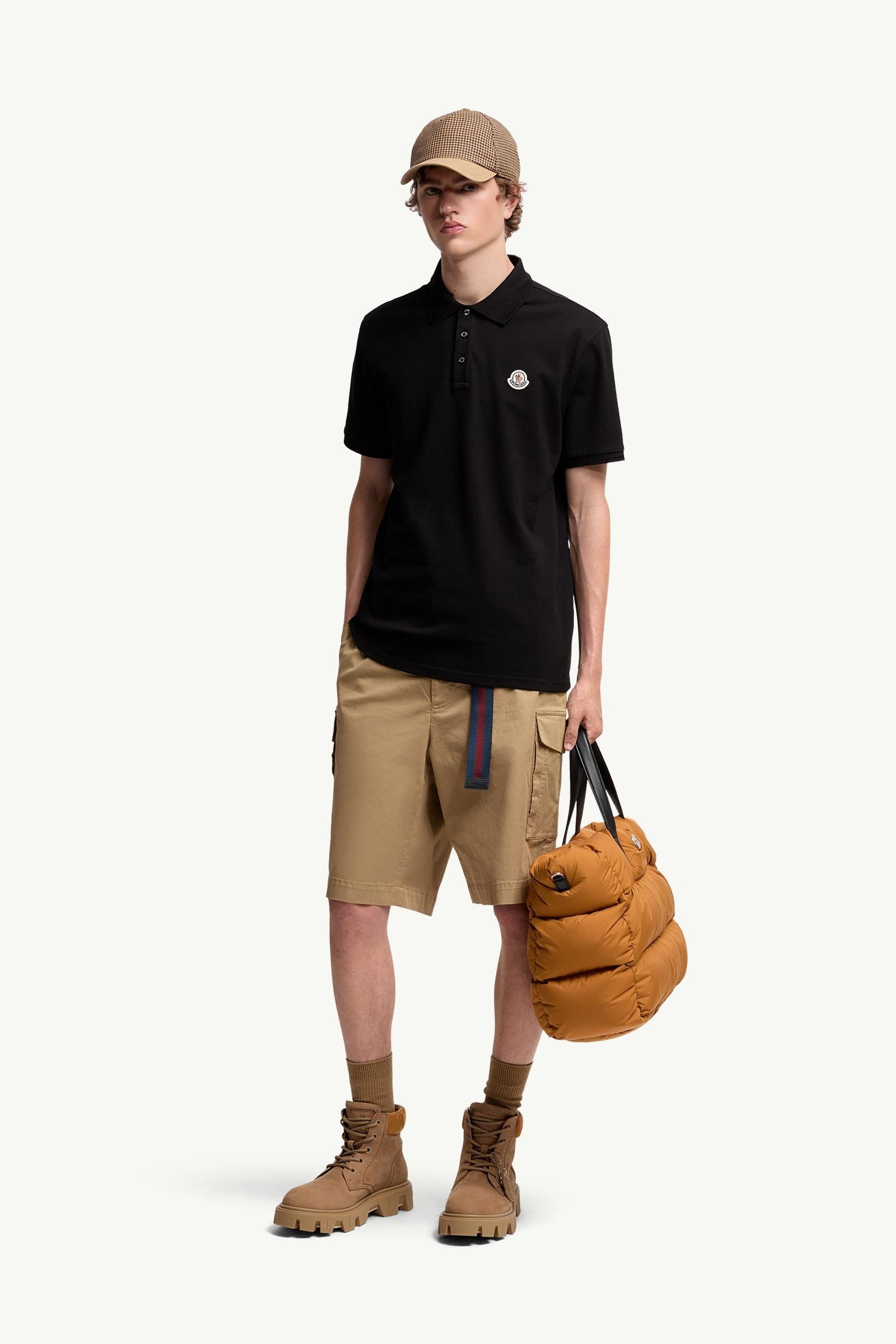Logo Patch Cotton Piquet Polo Shirt