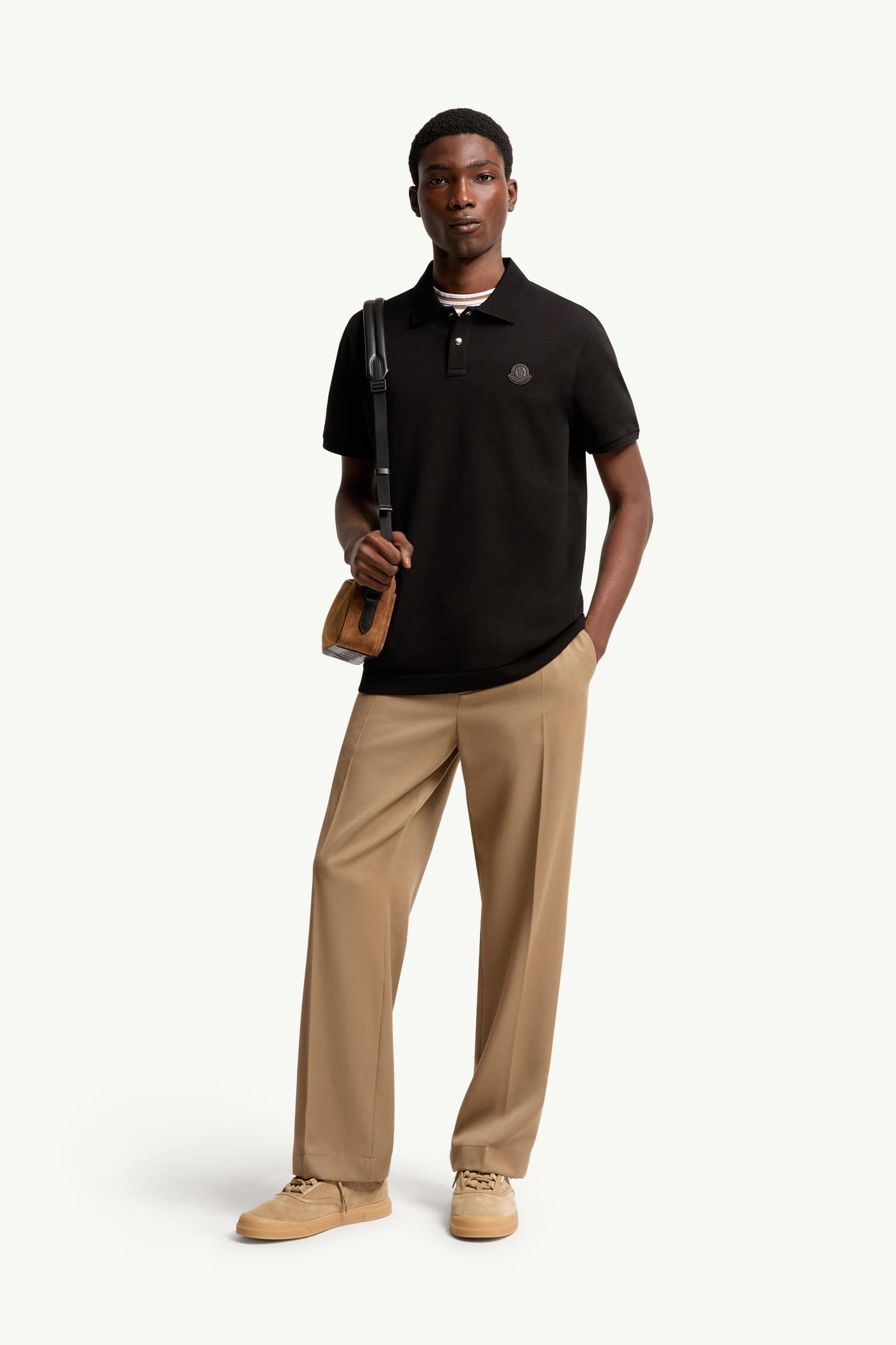 Logo Patch Cotton Piquet Polo Shirt
