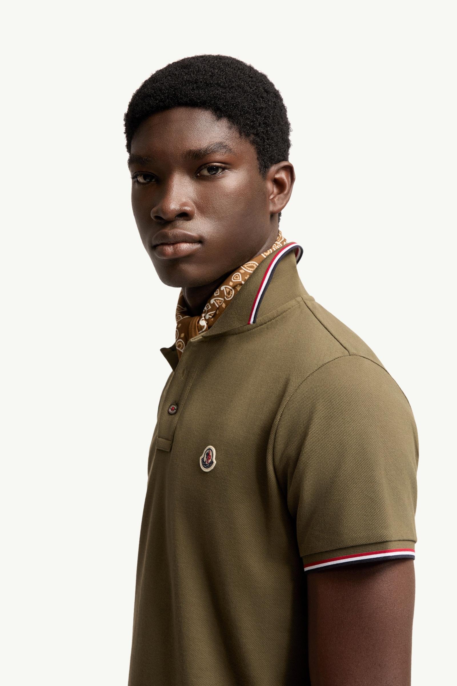 Alternative view of Tricolour-Trimmed Cotton Piquet Polo Shirt